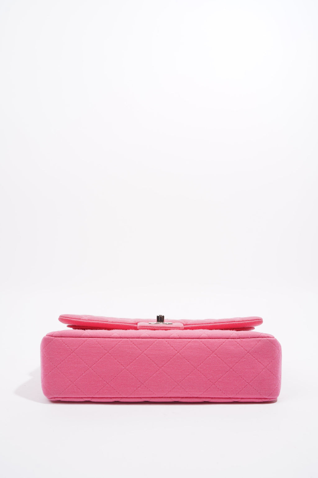 Chanel Womens Fabric Double Flap Bag Pink Medium
