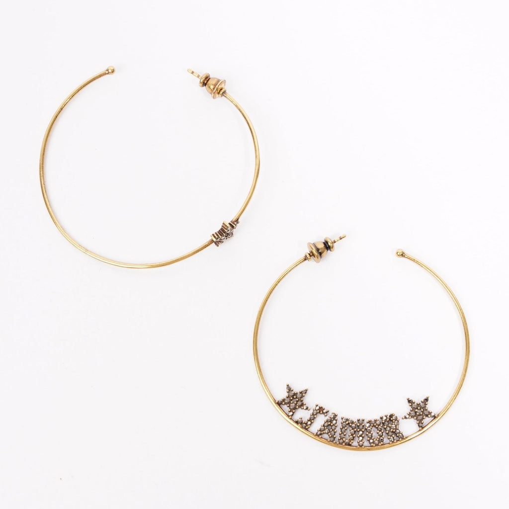 Christian Dior Womens J'Adior Hoops Golden Finish Brass