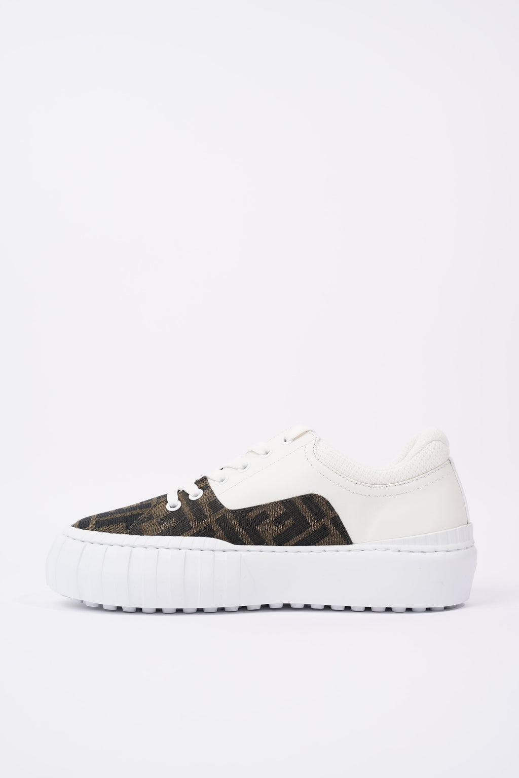 Fendi Womens Force Sneaker White / Monogram EU 38 / UK 5