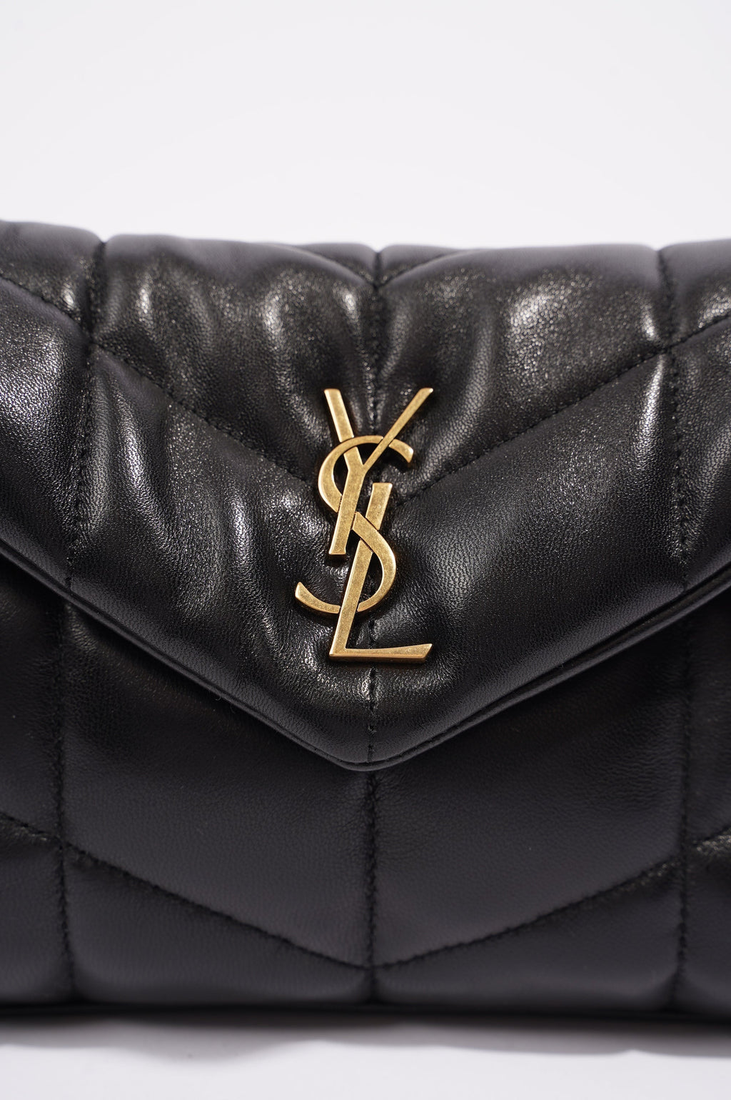 Saint Laurent Womens Loulou Toy Puffer Bag Black