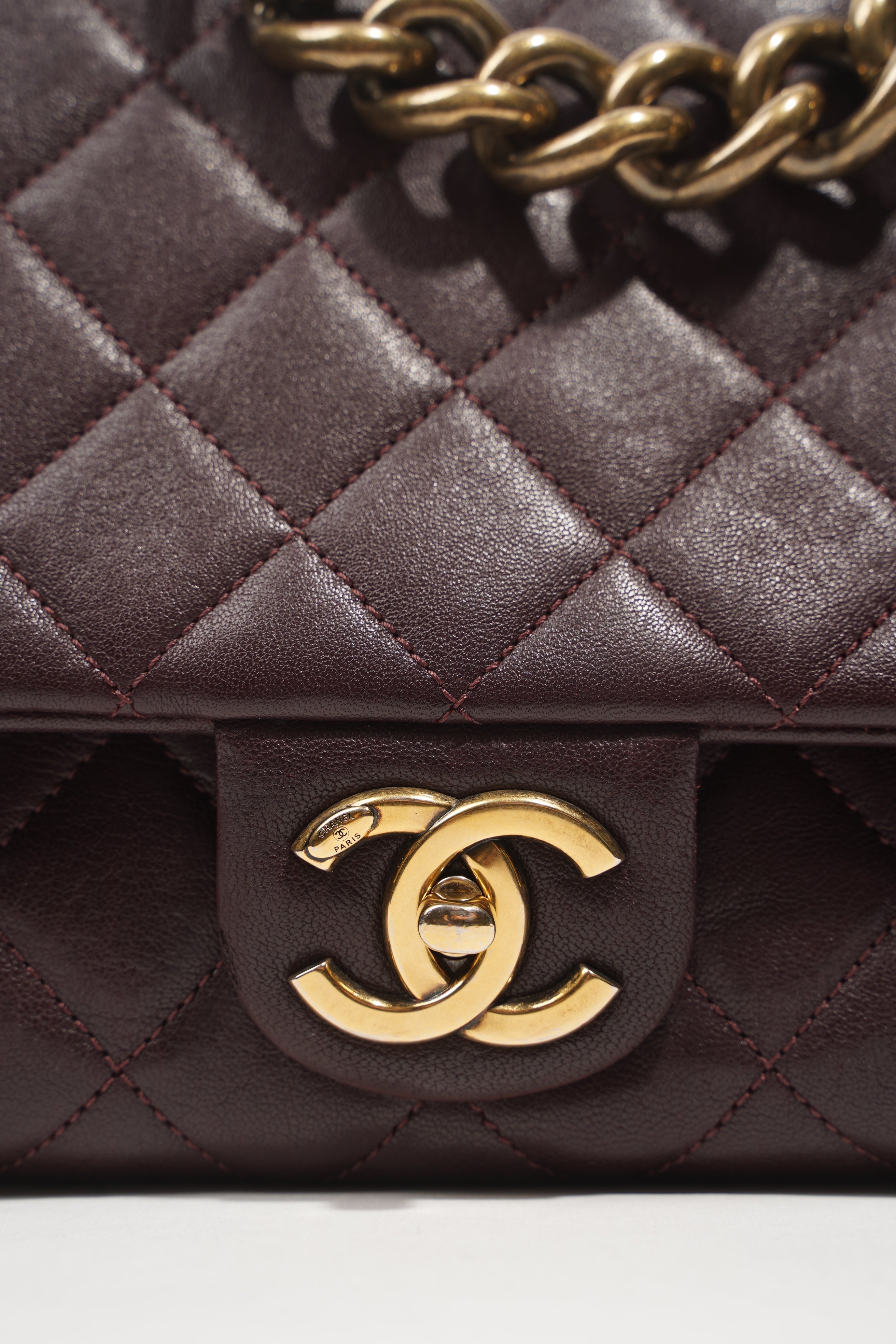 Chanel Womens Trapezio Purple