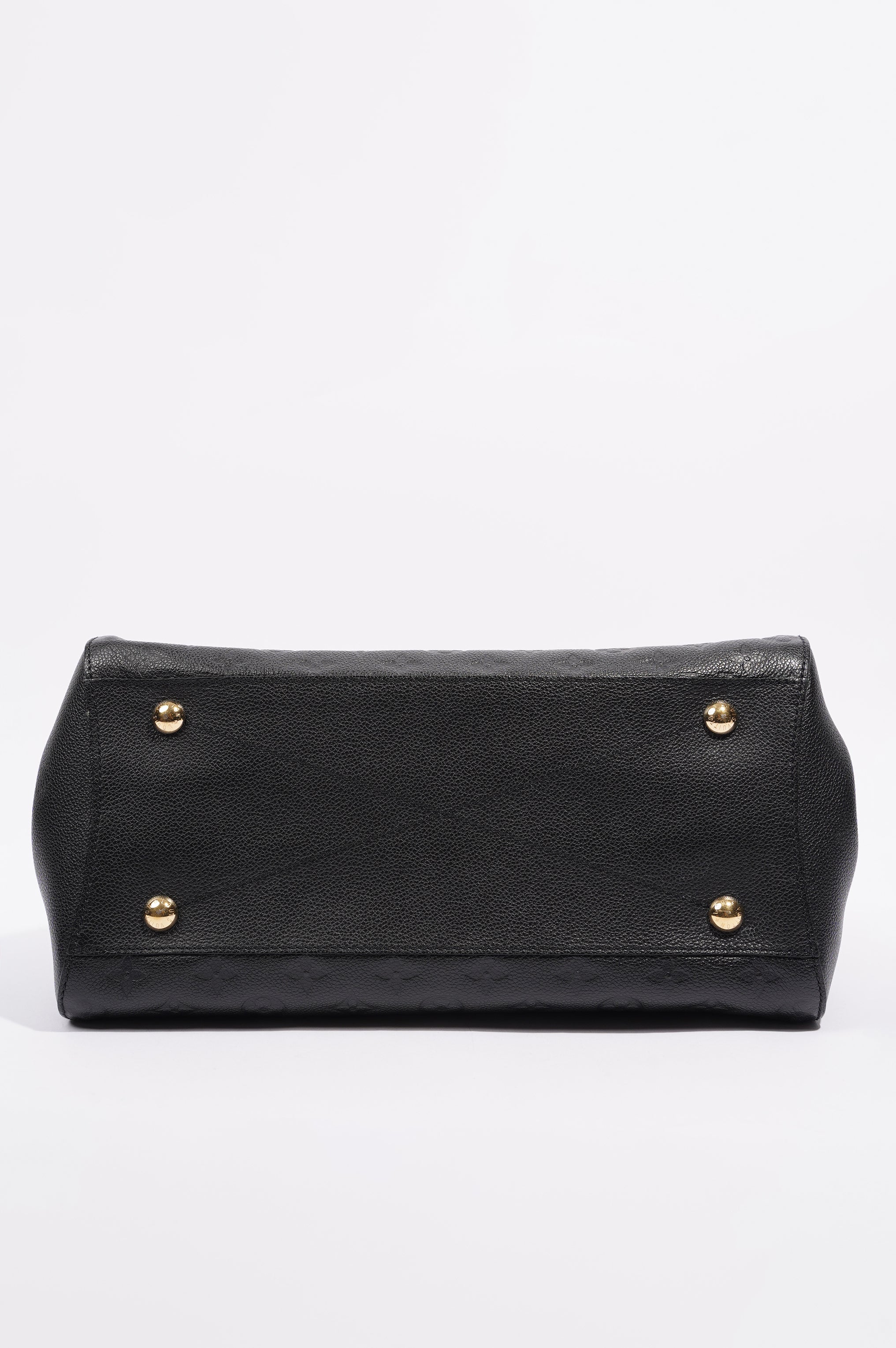 Louis Vuitton Womens Montaigne Black Empreinte Leather MM