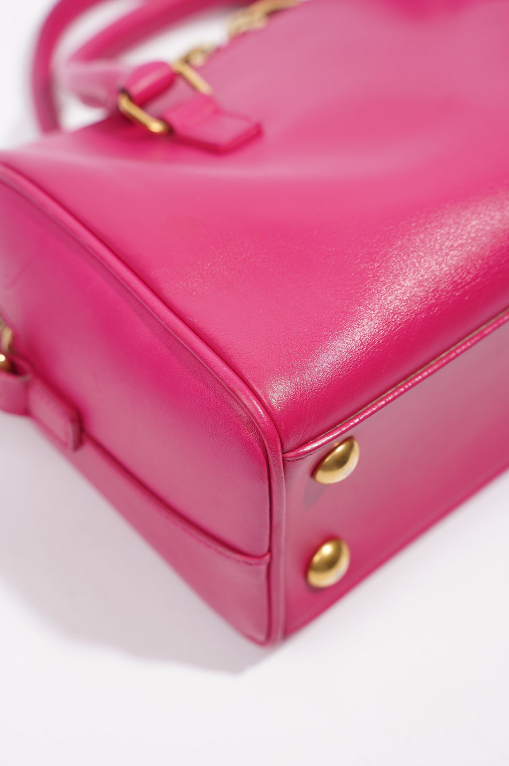 Saint Laurent Womens Duffle Bag Pink Leather Baby