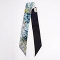 Gucci Womens GG Blooms Silk Neck Bow Blue 5cm x 86cm