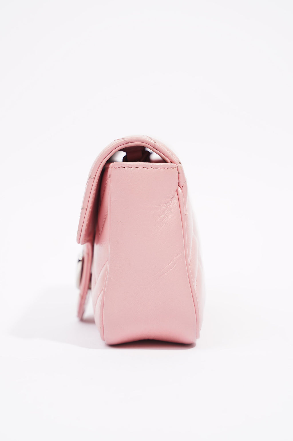Gucci Womens Marmont Flap Pink / Silver Super Mini