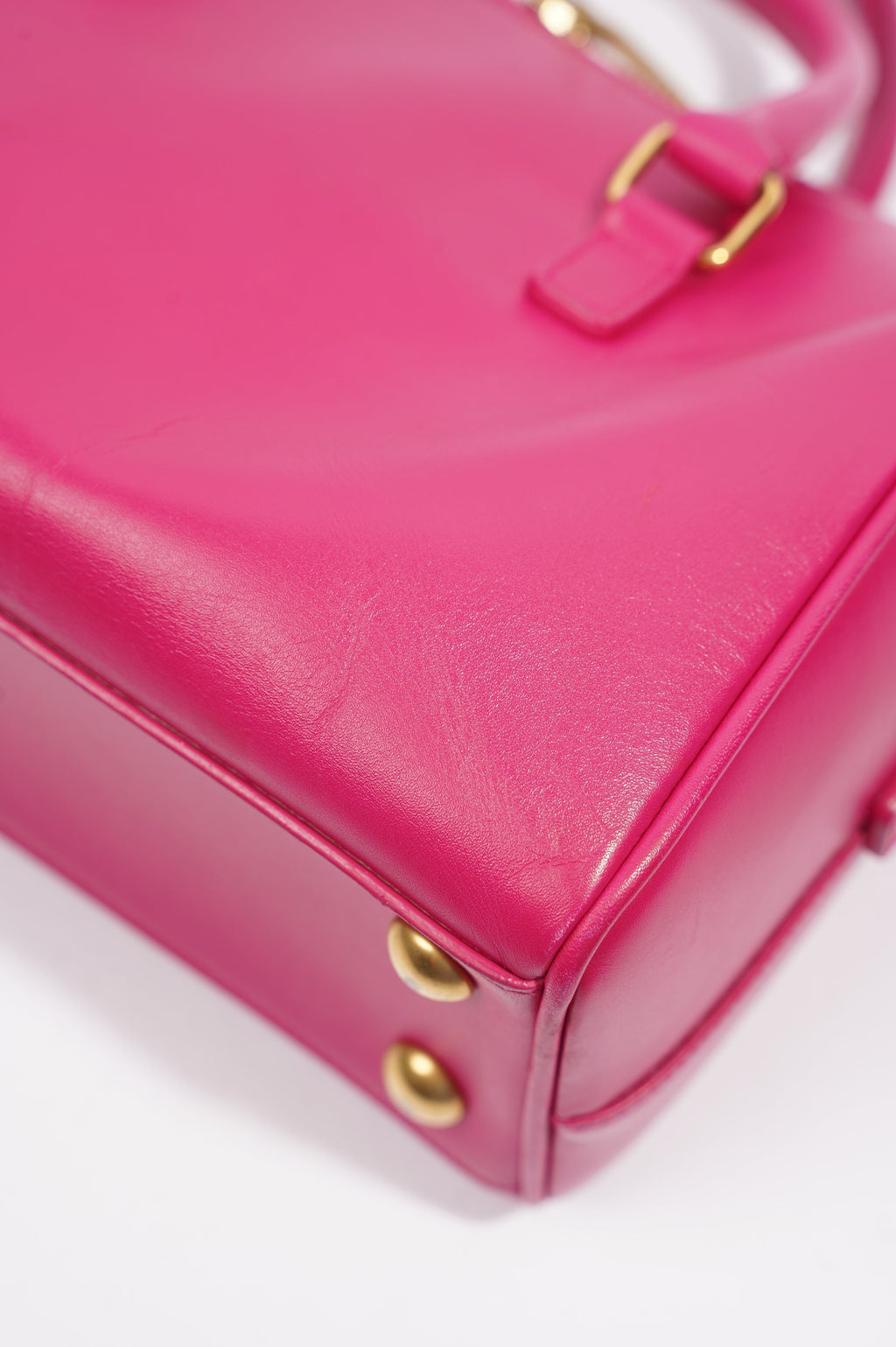 Saint Laurent Womens Duffle Bag Pink Leather Baby