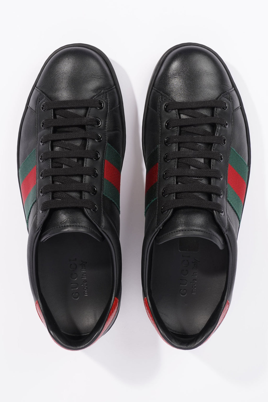 Gucci Mens Ace Black / Green / Red EU 42 / UK 8