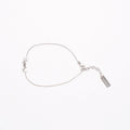 Saint Laurent Womens Logo Bracelet Silver M