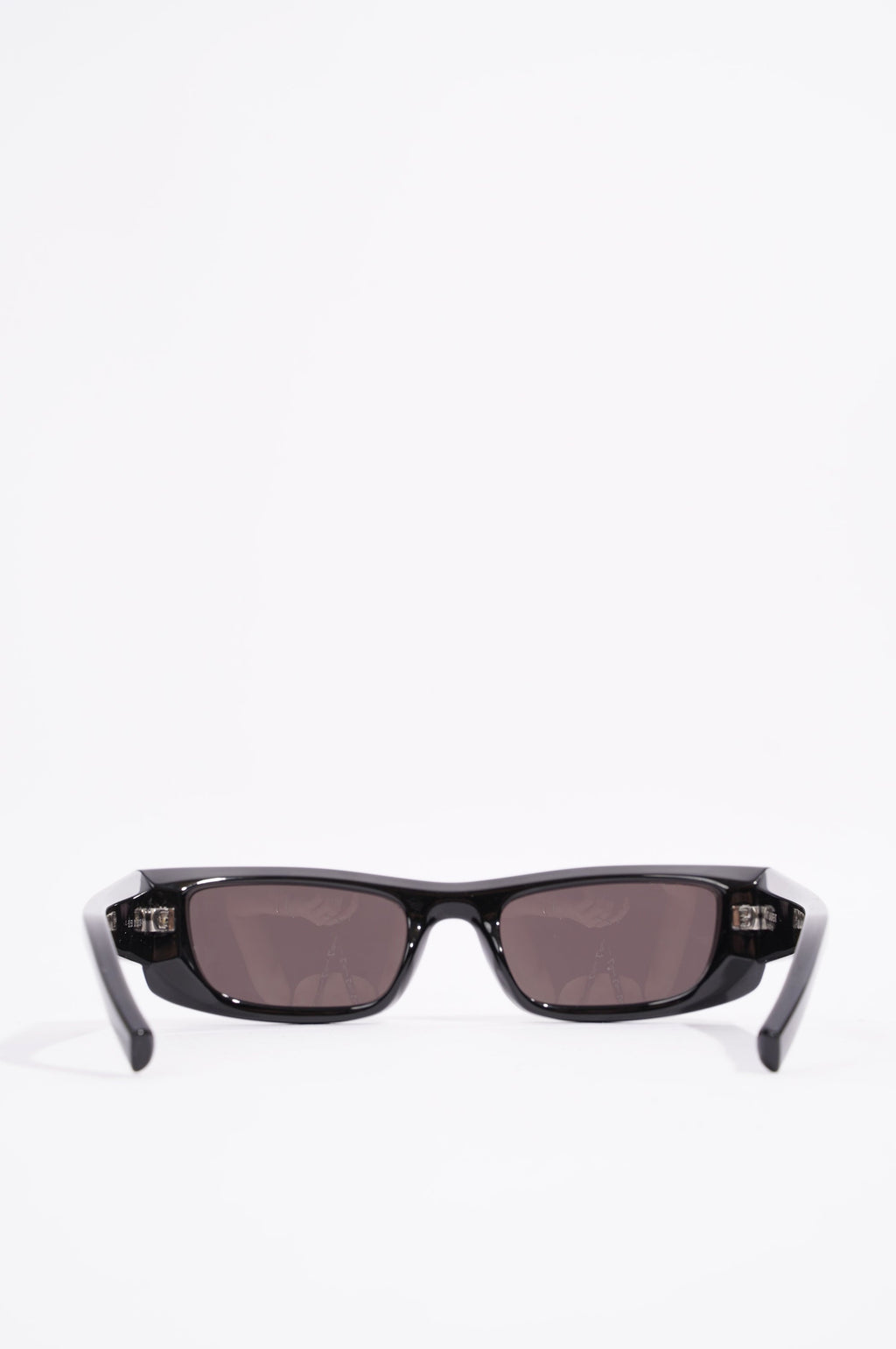 Saint Laurent Womens Rectangular Sunglasses Black Acetate 145