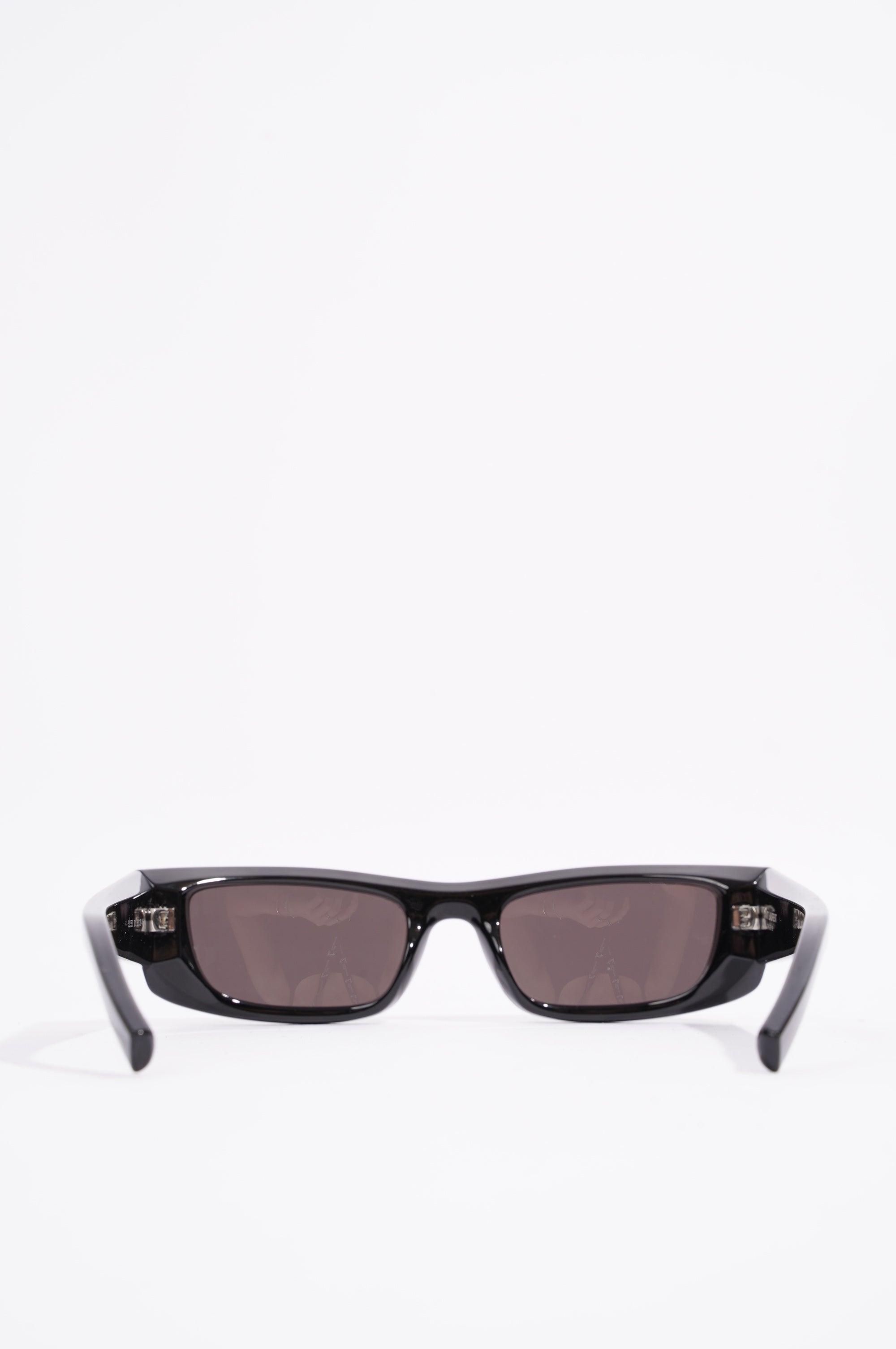 Saint Laurent Womens Rectangular Sunglasses Black Acetate 145