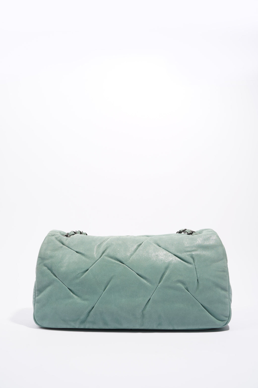 Chanel Womens Glint CC Flap Bag Moss Green Iridescent Leather