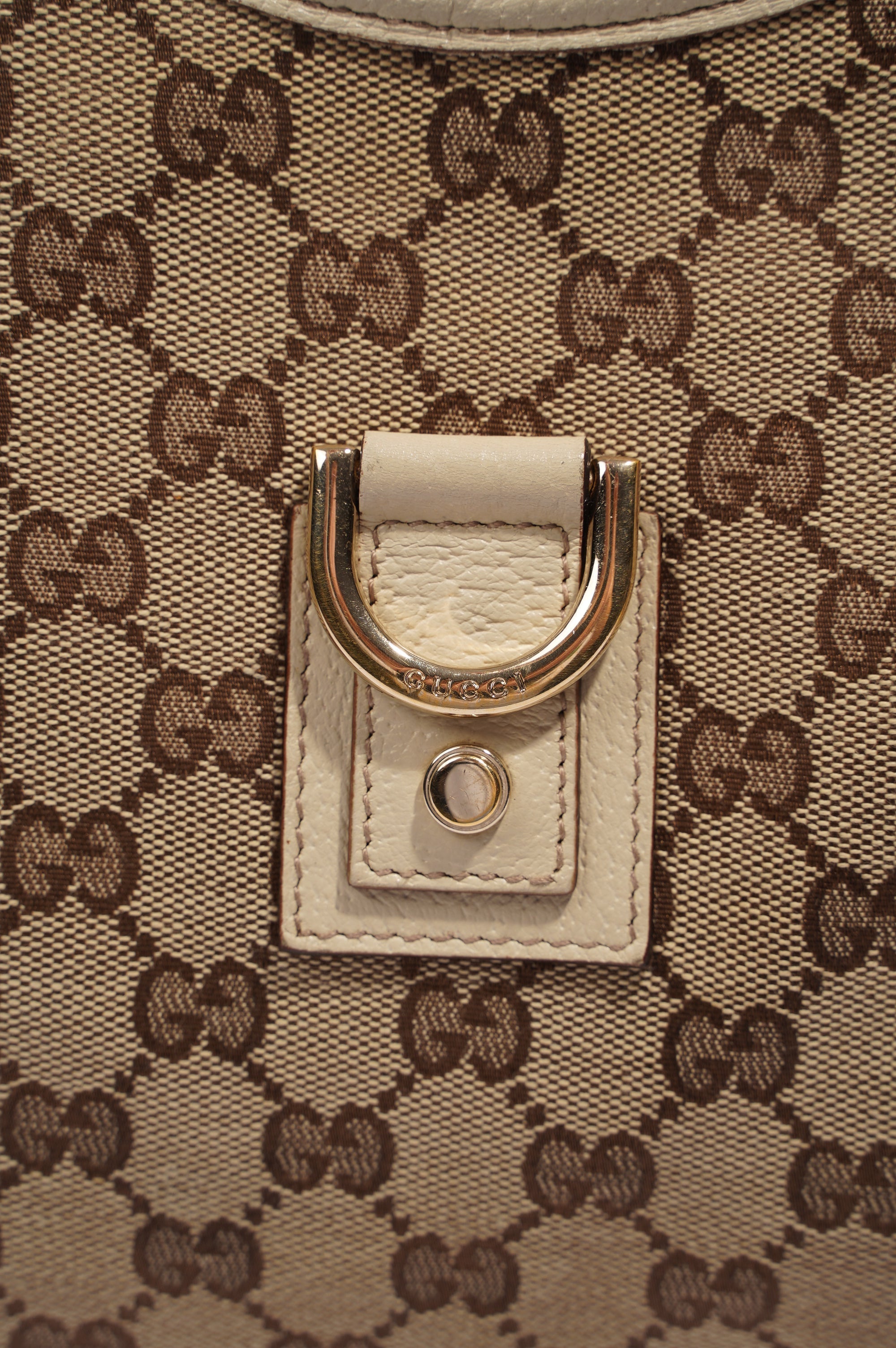 Gucci Hobo Bag Beige Canvas