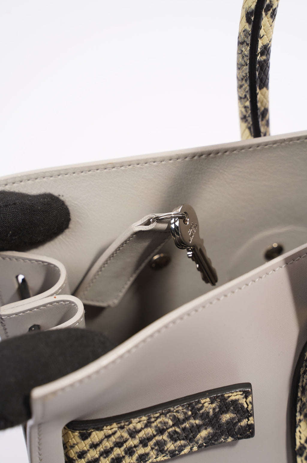 Saint Laurent Sac du Jour Grey / Animal Print Leather Small