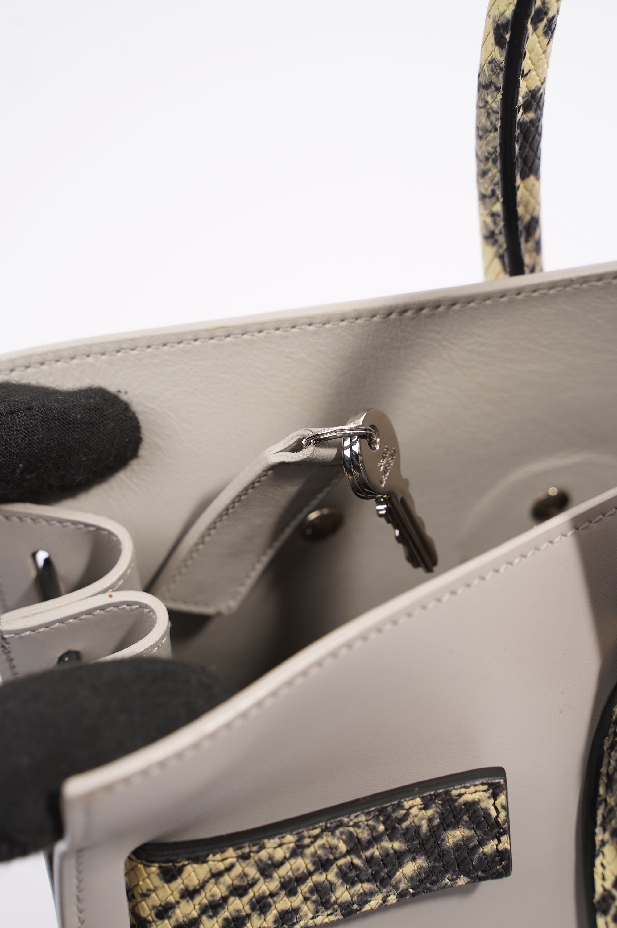 Saint Laurent Sac du Jour Grey / Animal Print Leather Small
