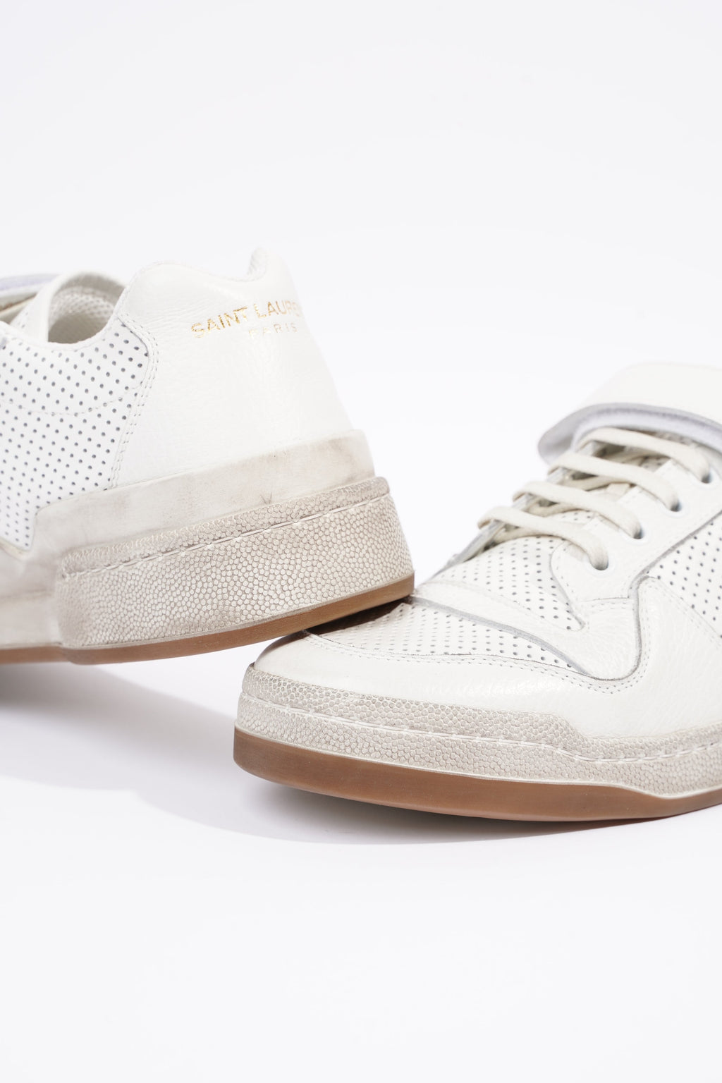 Saint Laurent Womens SL24 Low Top Sneaker White EU 41 / UK 8