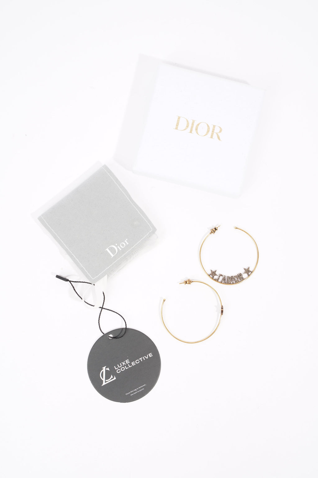 Christian Dior Womens J'Adior Hoops Golden Finish Brass