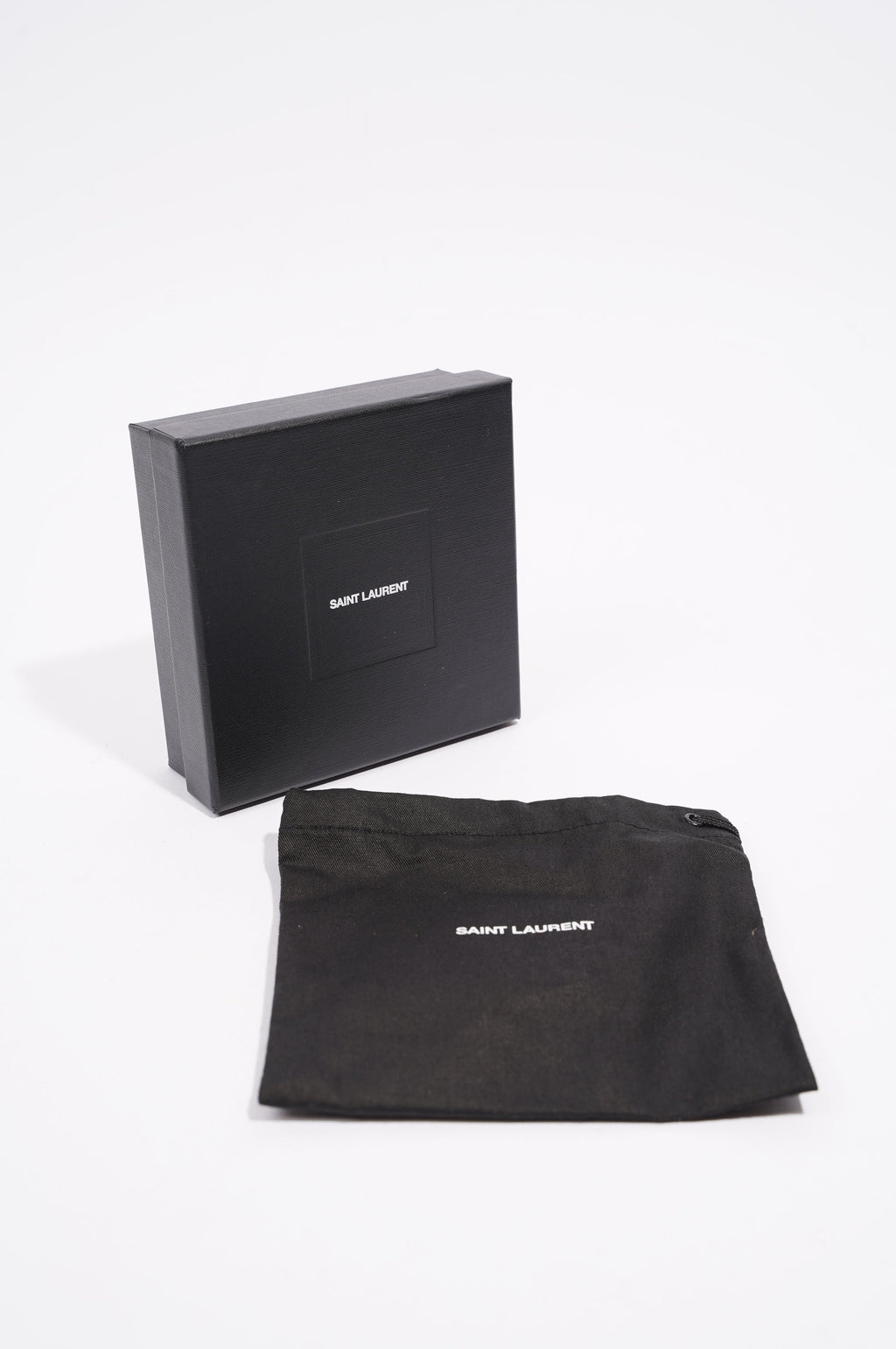 Saint Laurent Womens Logo Bracelet Silver M