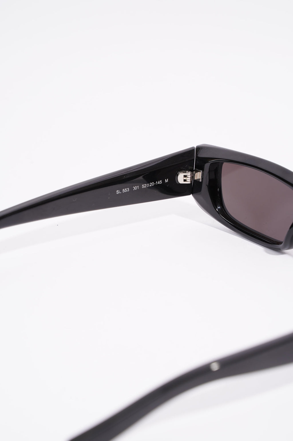 Saint Laurent Womens Rectangular Sunglasses Black Acetate 145