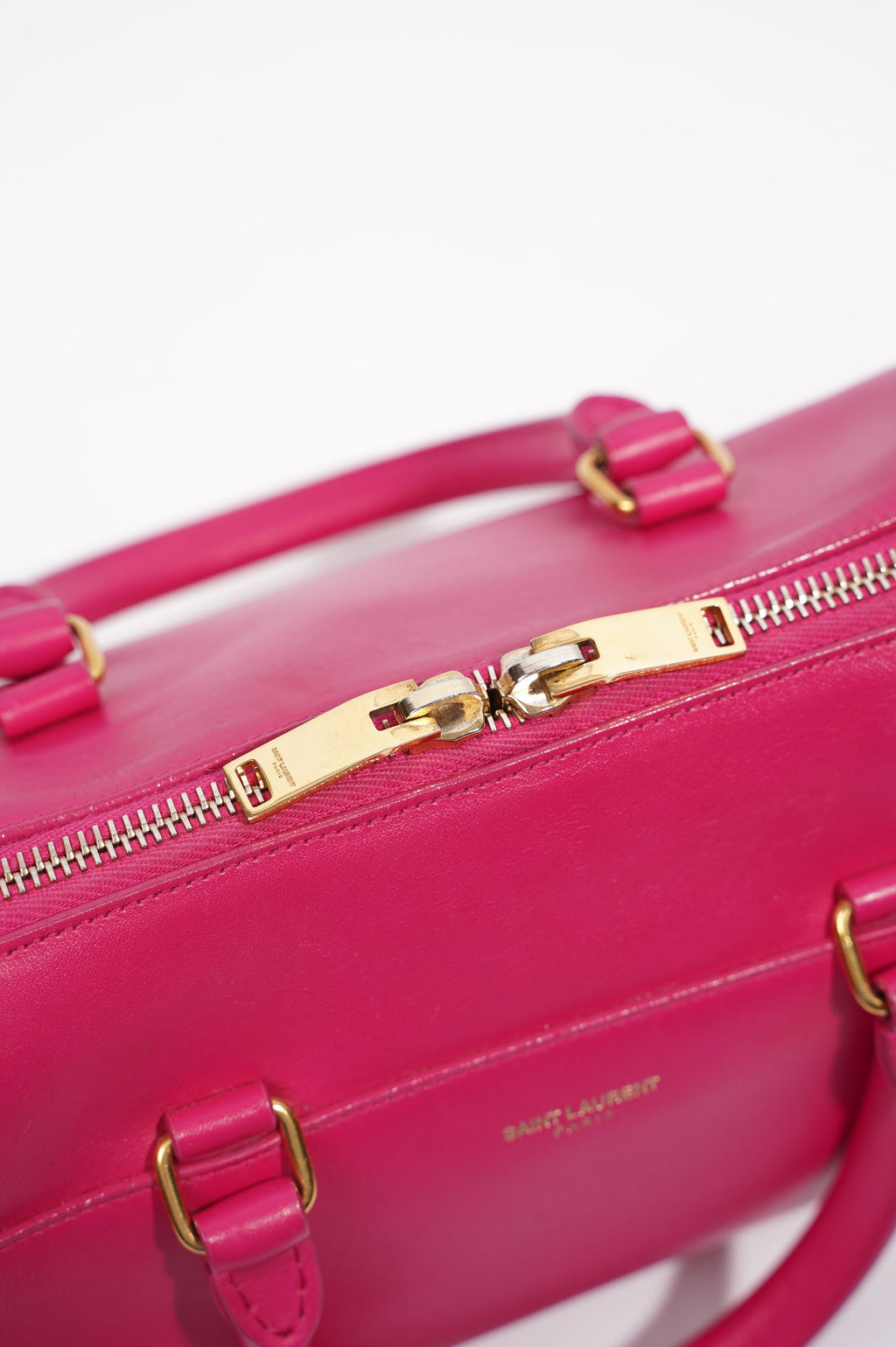 Saint Laurent Womens Duffle Bag Pink Leather Baby