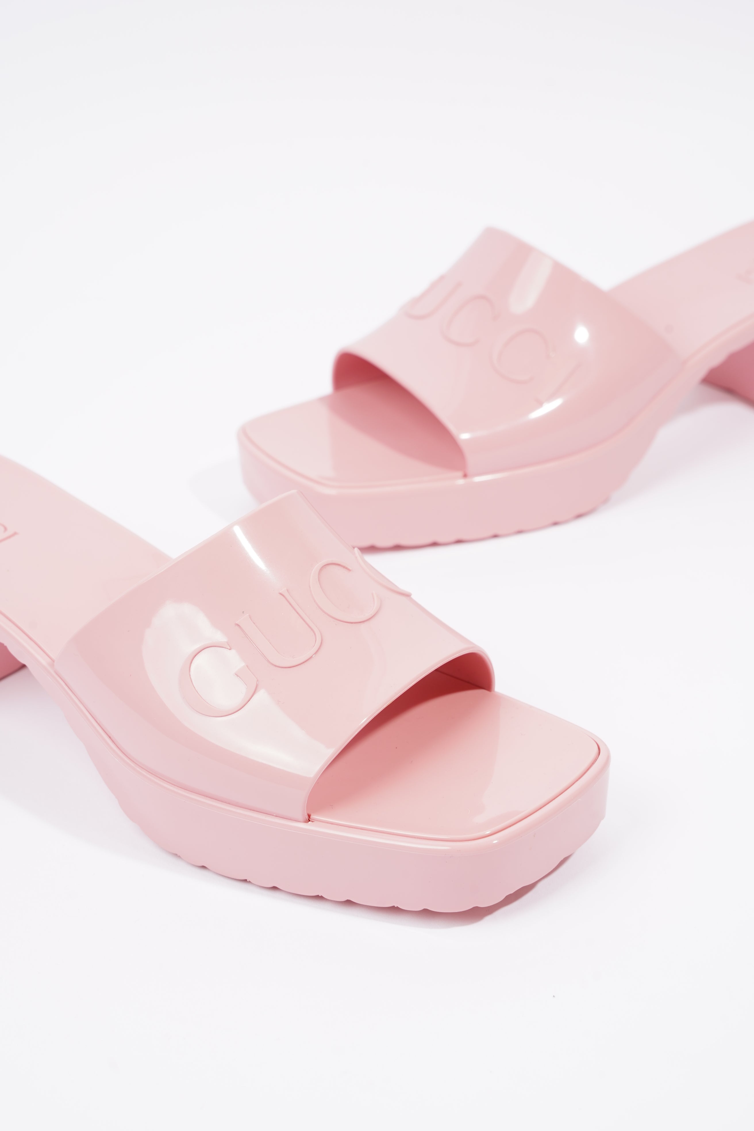 Gucci Womens Rubber Slide Sandal Pink EU 41 / UK 8