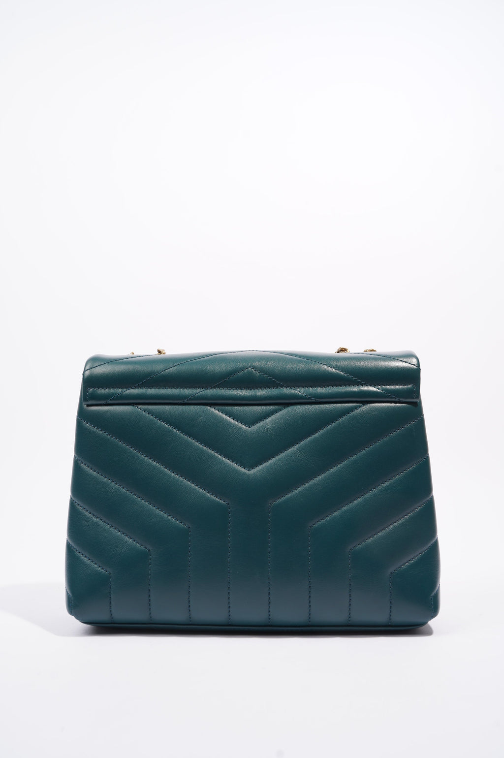 Saint Laurent Womens Lou Lou Dark Green Small