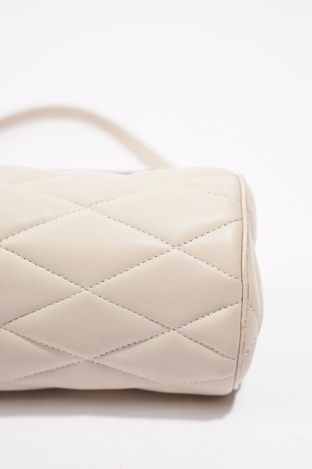 Saint Laurent Womens Tube Bag White Lambskin Leather Mini
