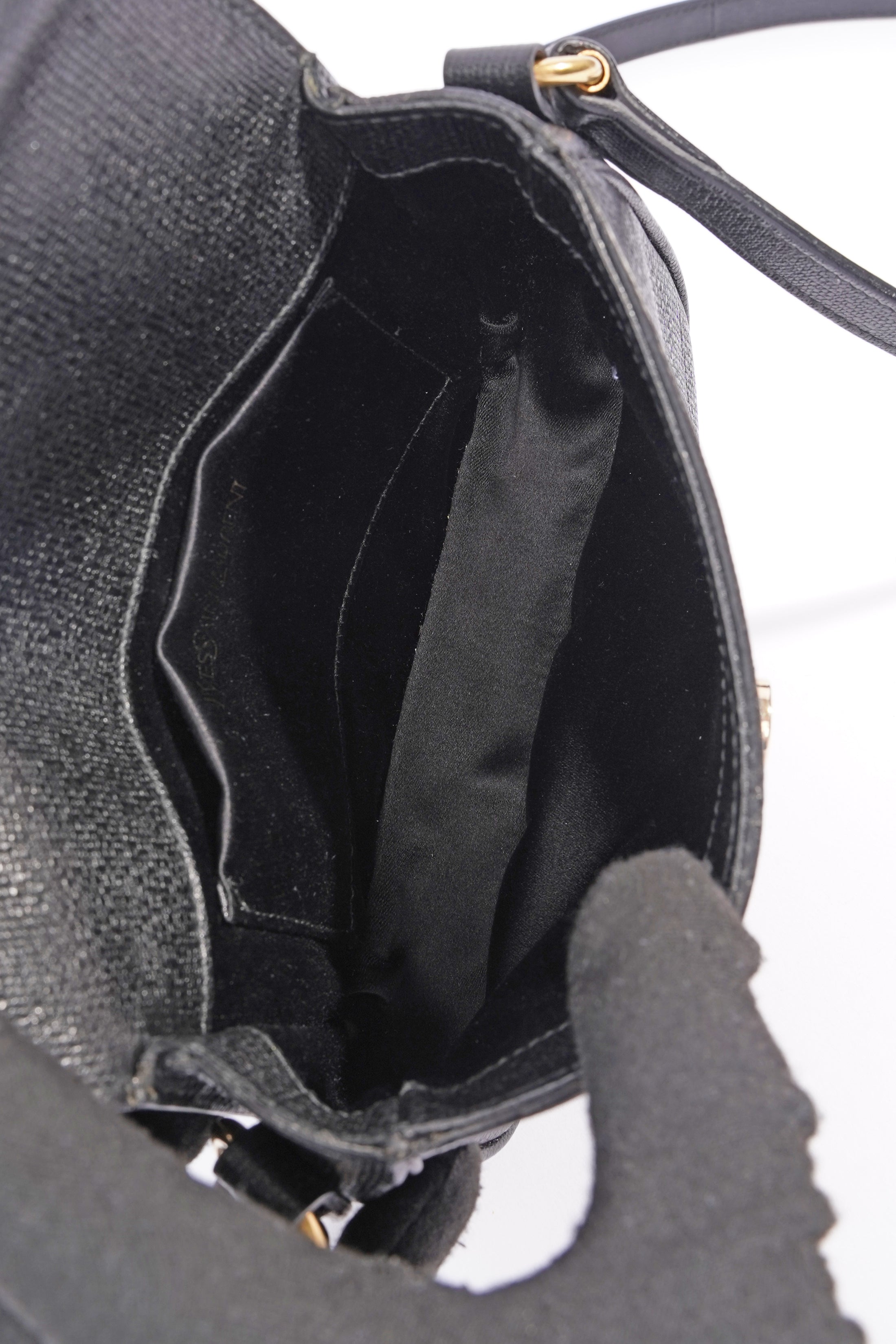 Saint Laurent Chyc Crossbody Bag Black Leather