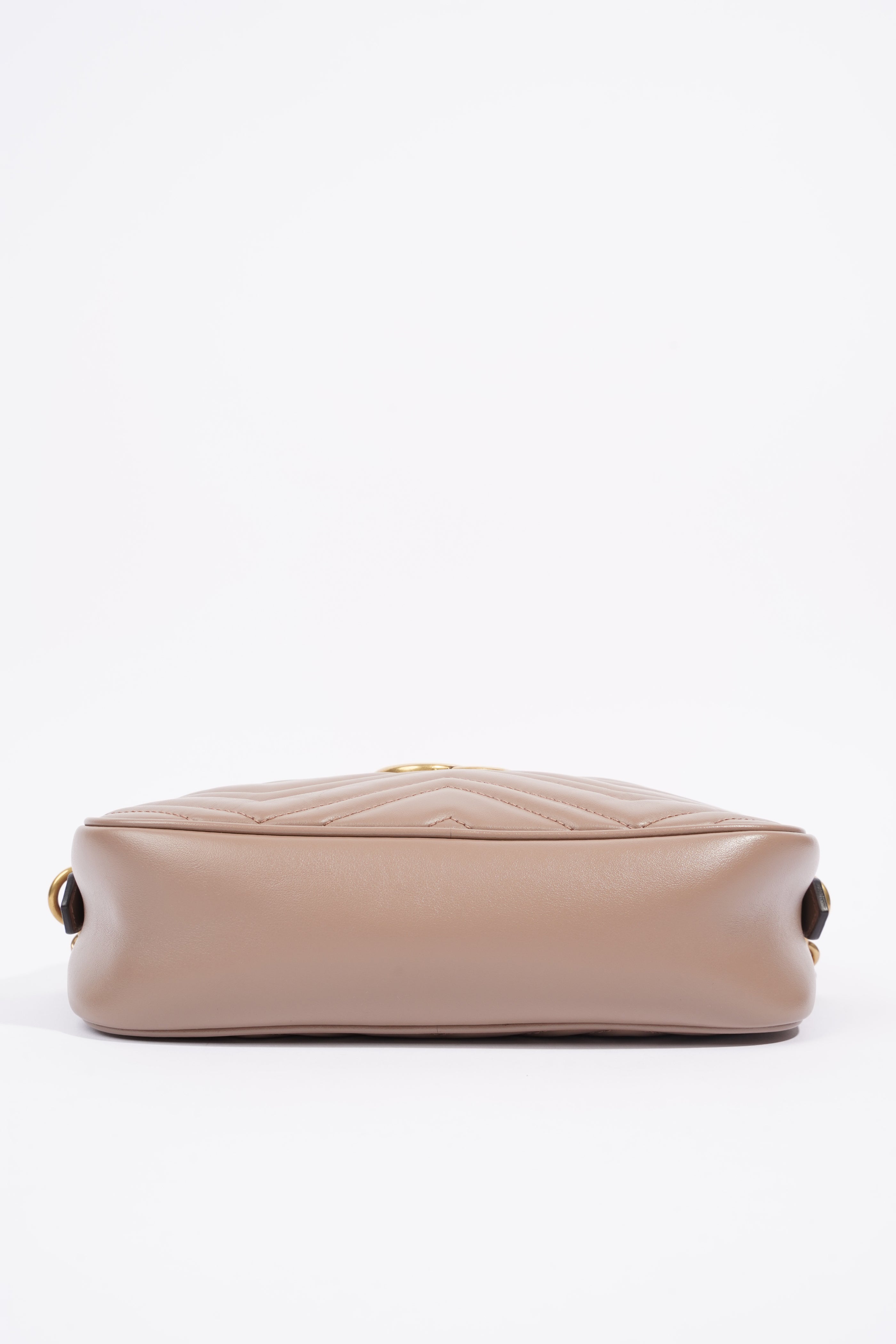 Gucci Womens Marmont Zip Bag Mauve Leather Small