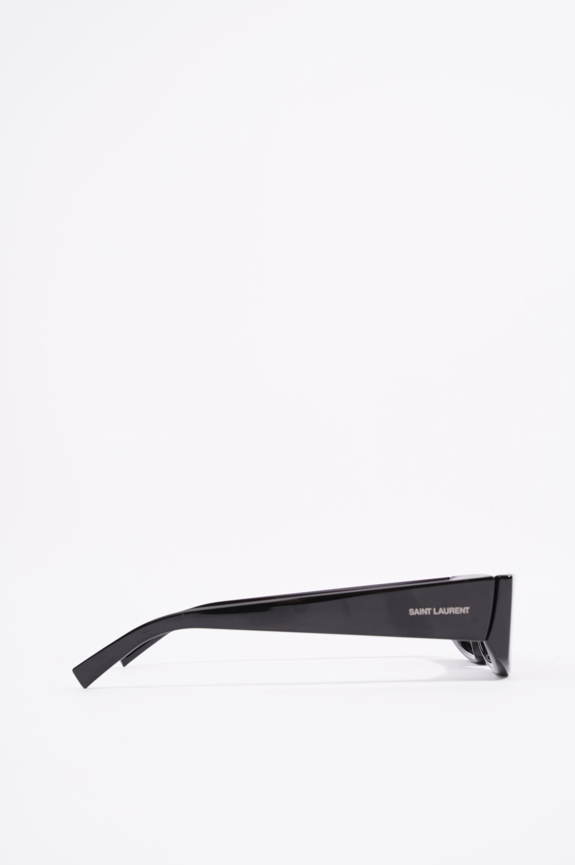 Saint Laurent Womens Rectangular Sunglasses Black Acetate 145