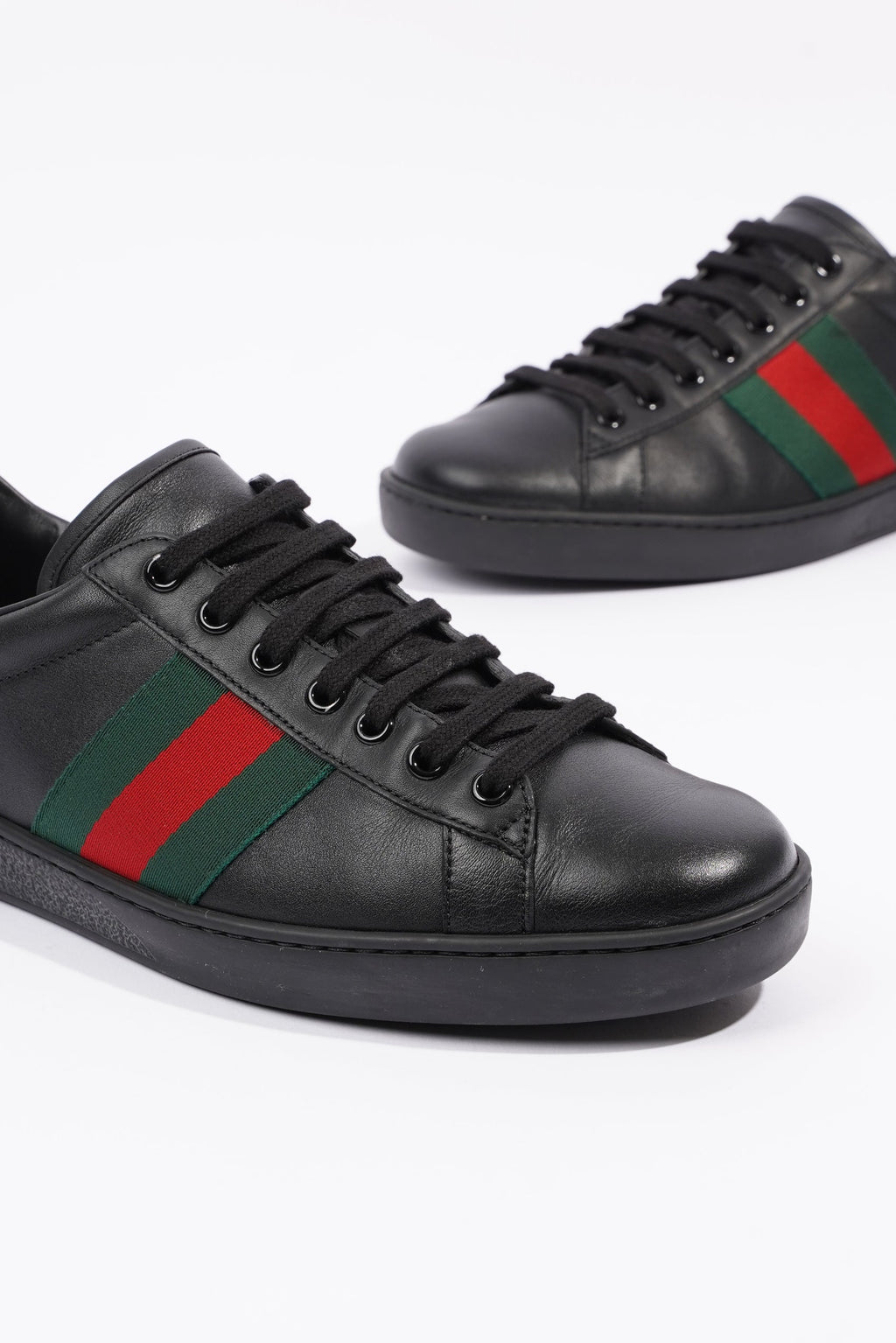 Gucci Mens Ace Black / Green / Red EU 42 / UK 8