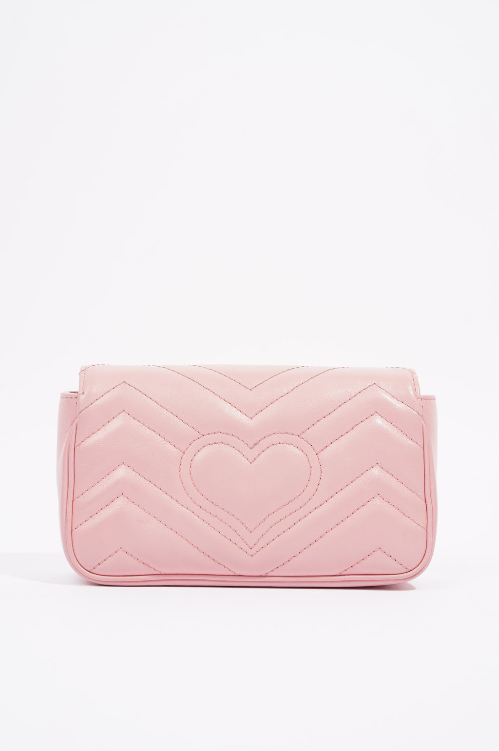 Gucci Womens Marmont Flap Pink / Silver Super Mini