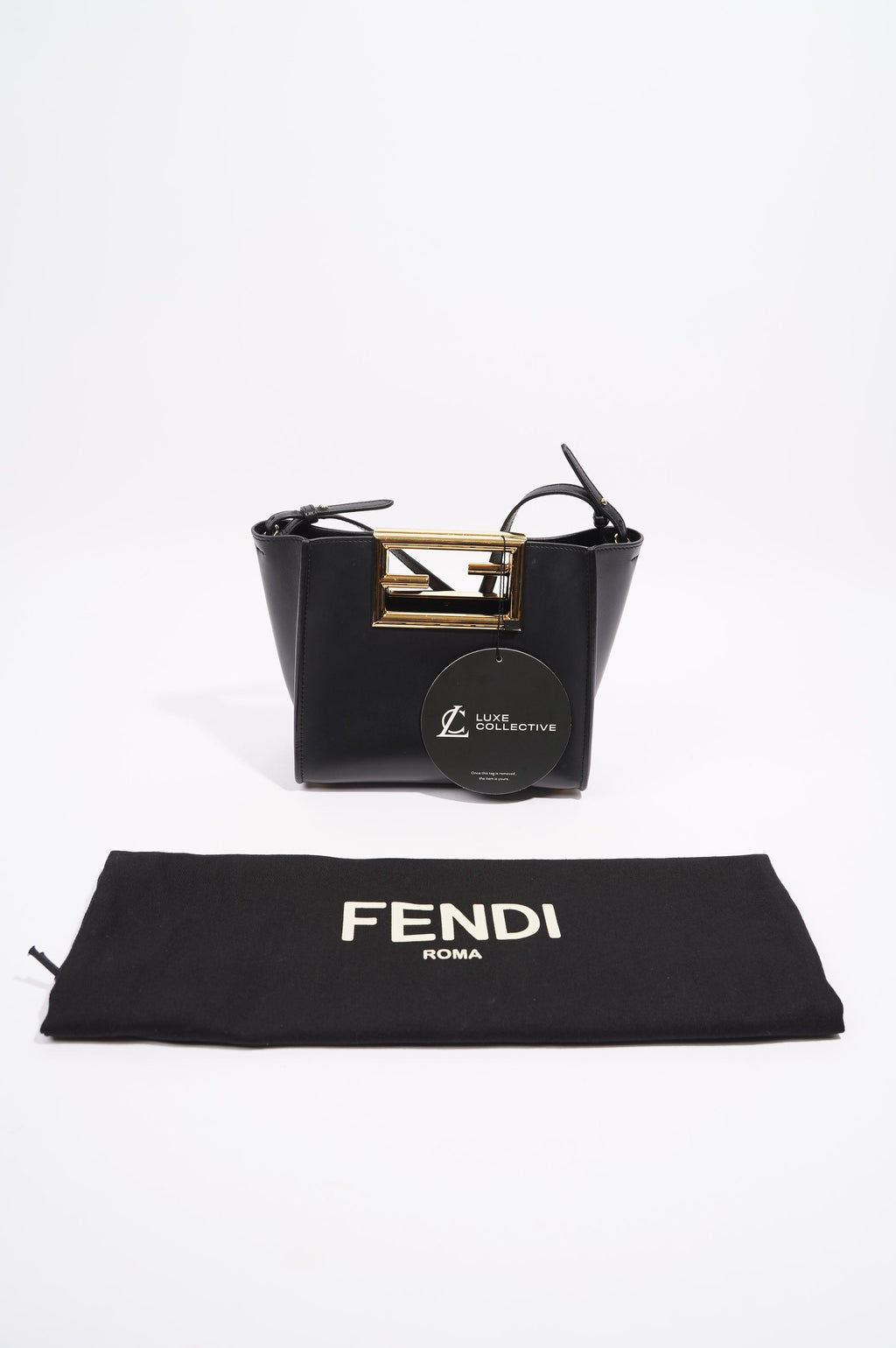 Fendi Way Tote Black Leather Small