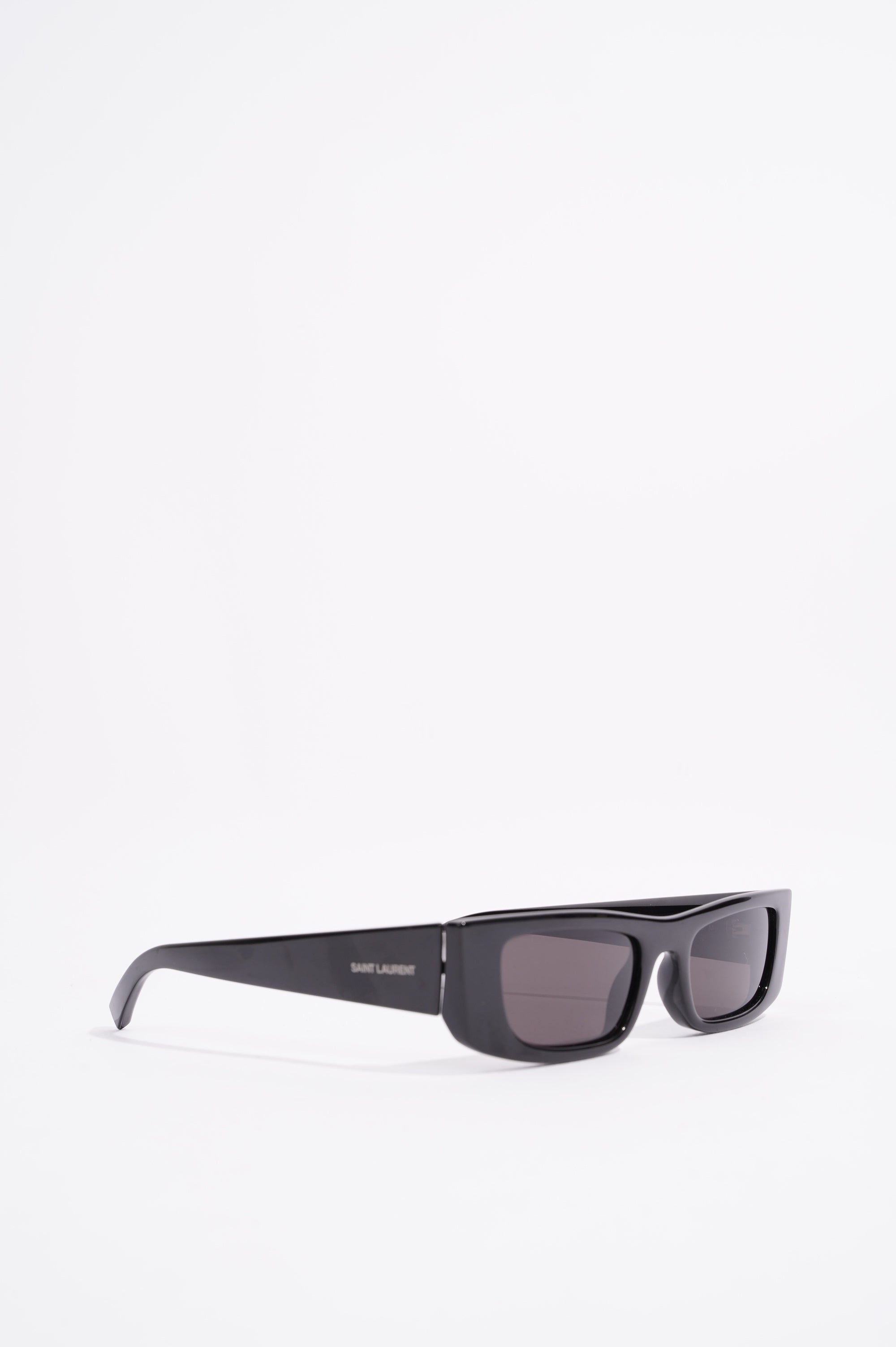 Saint Laurent Womens Rectangular Sunglasses Black Acetate 145