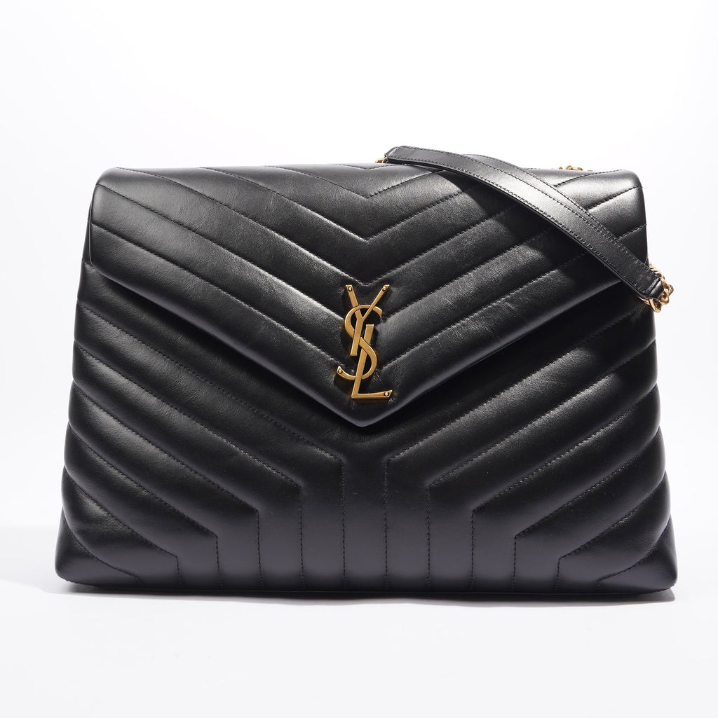 Saint Laurent Lou Lou Bag Black Leather Large