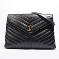Saint Laurent Lou Lou Bag Black Leather Large