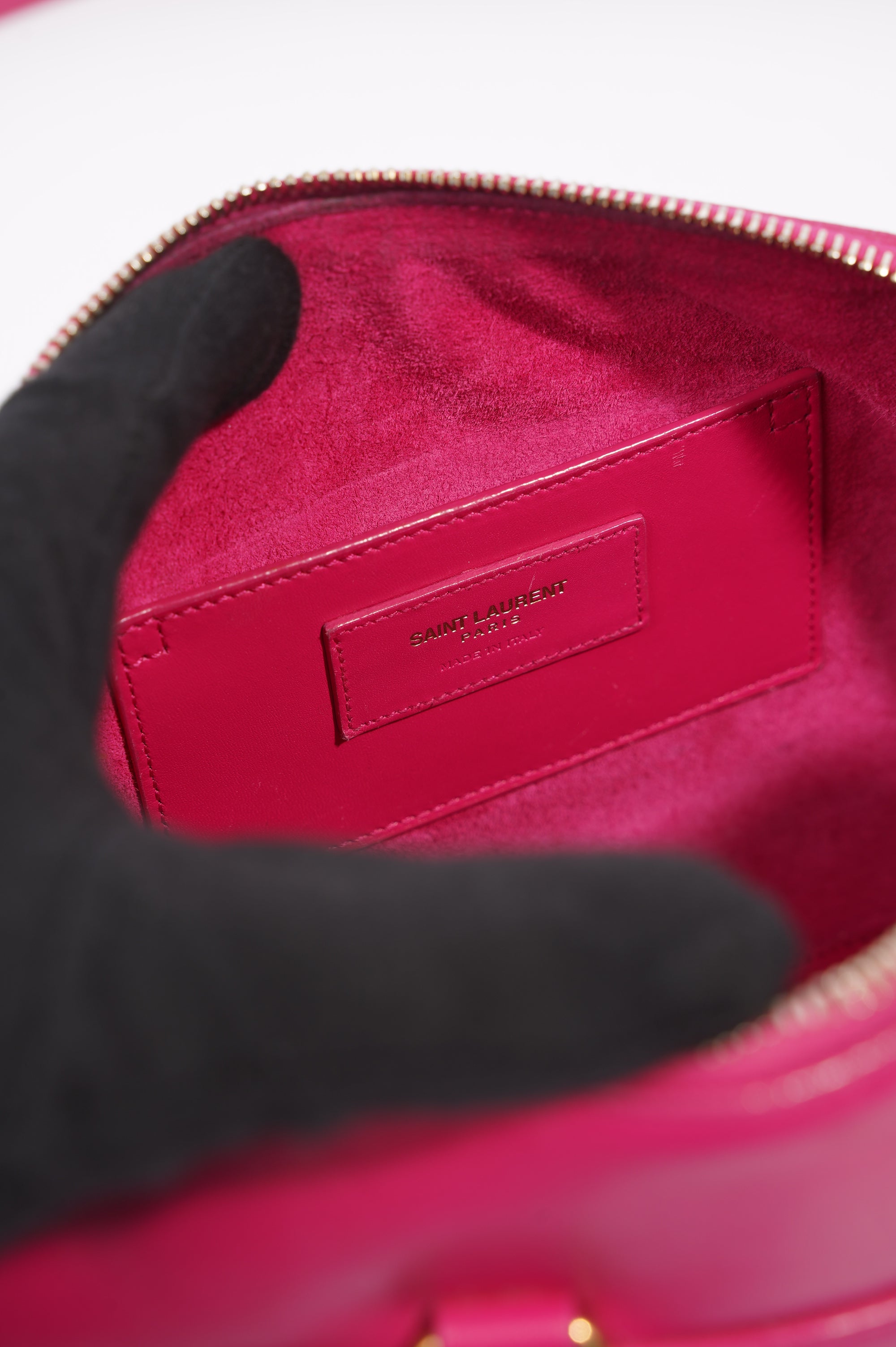 Saint Laurent Womens Duffle Bag Pink Leather Baby