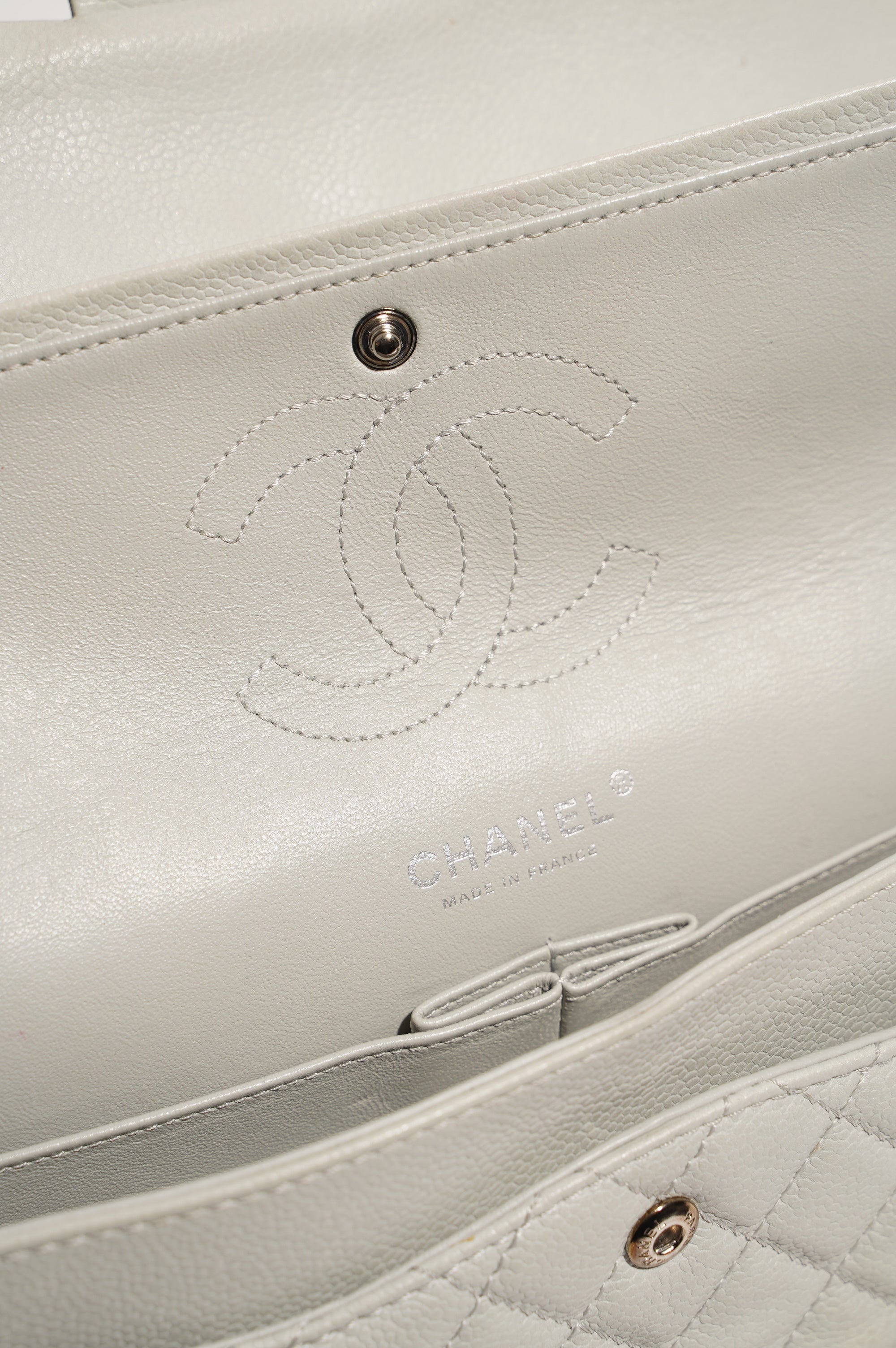 Chanel Quilted Caviar Leather Classic Double Flap Medium