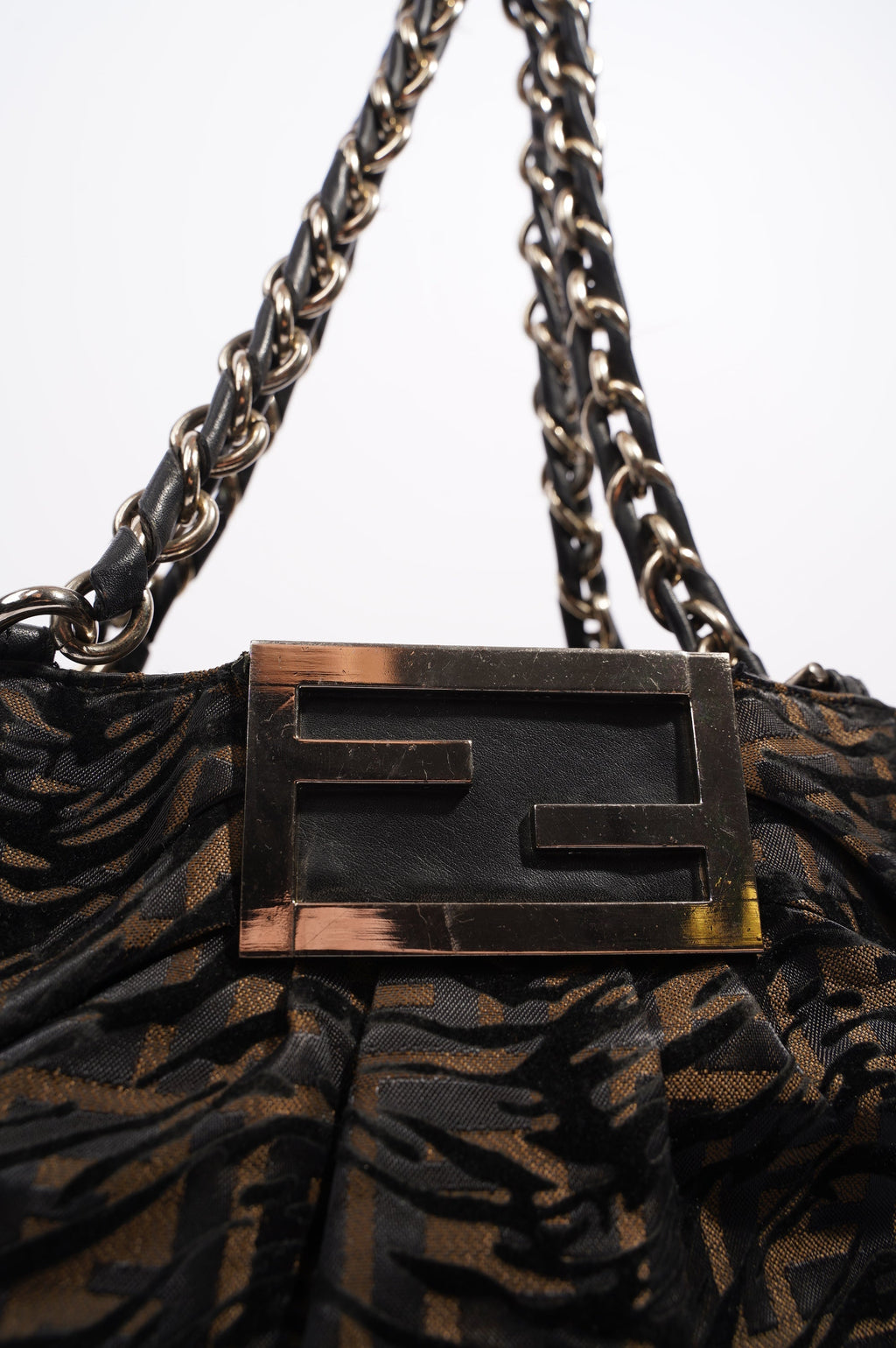 Fendi Womens Tobacco Zucca Canvas Bag Brown