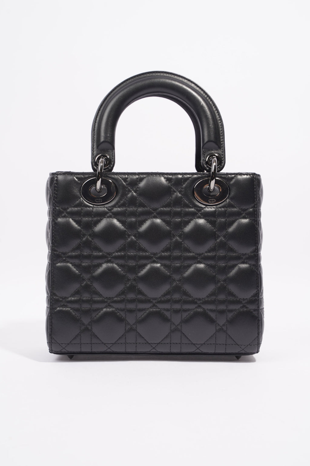 Christian Dior Womens Lady Dior Black Lambskin Small