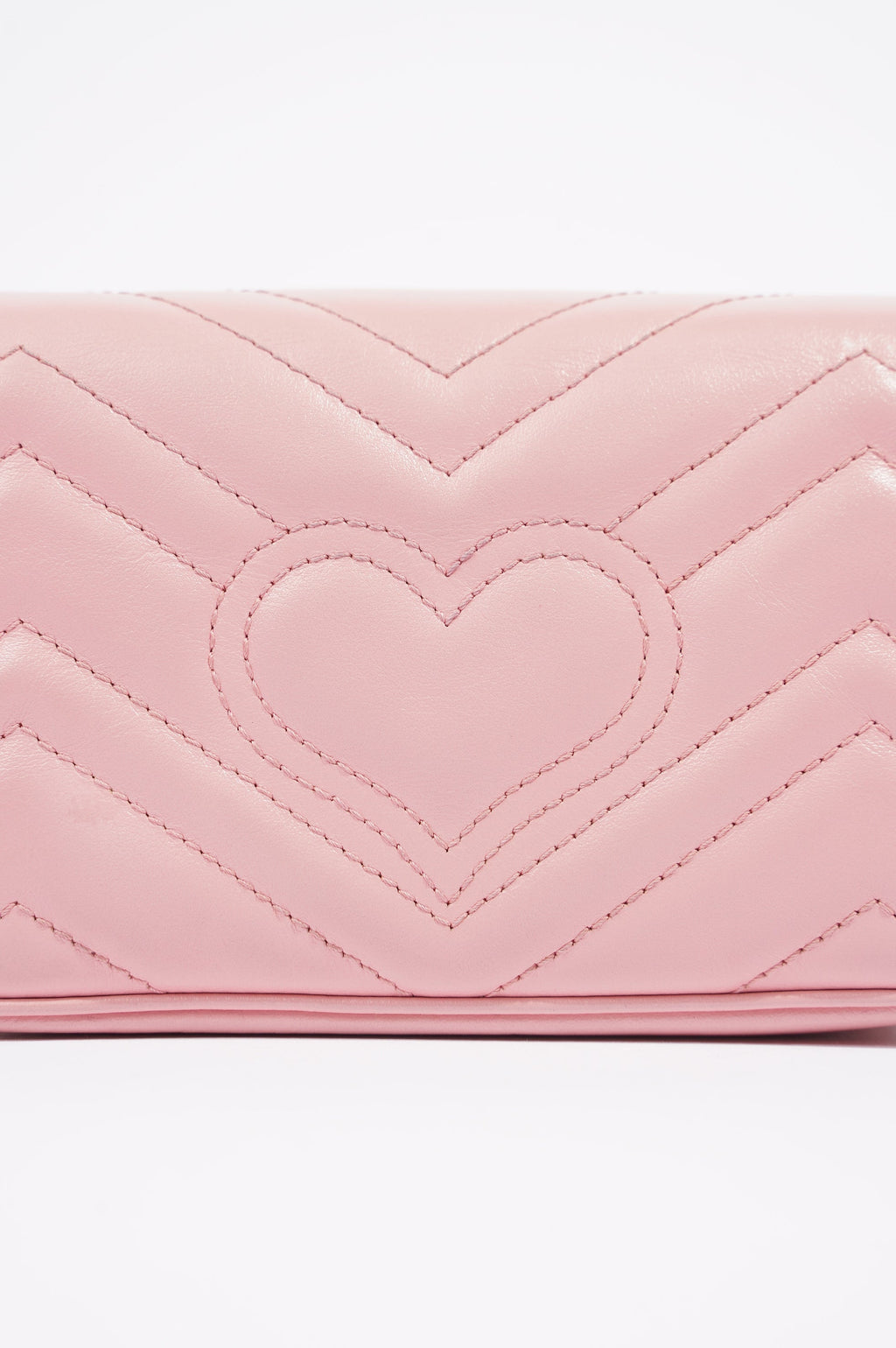 Gucci Womens Marmont Flap Pink / Silver Super Mini