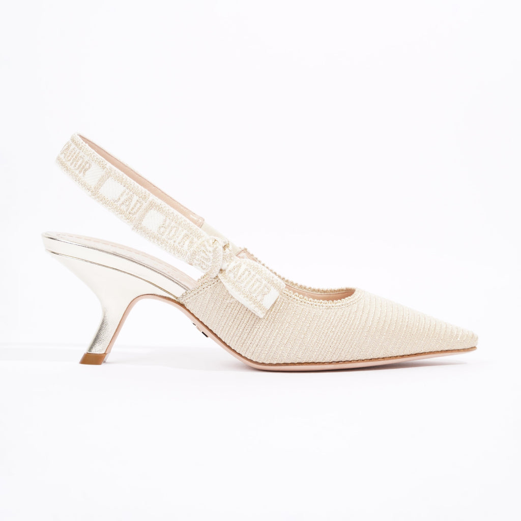 Christian Dior Womens J'adior Slingback Pump Light Gold EU 35 / UK 2