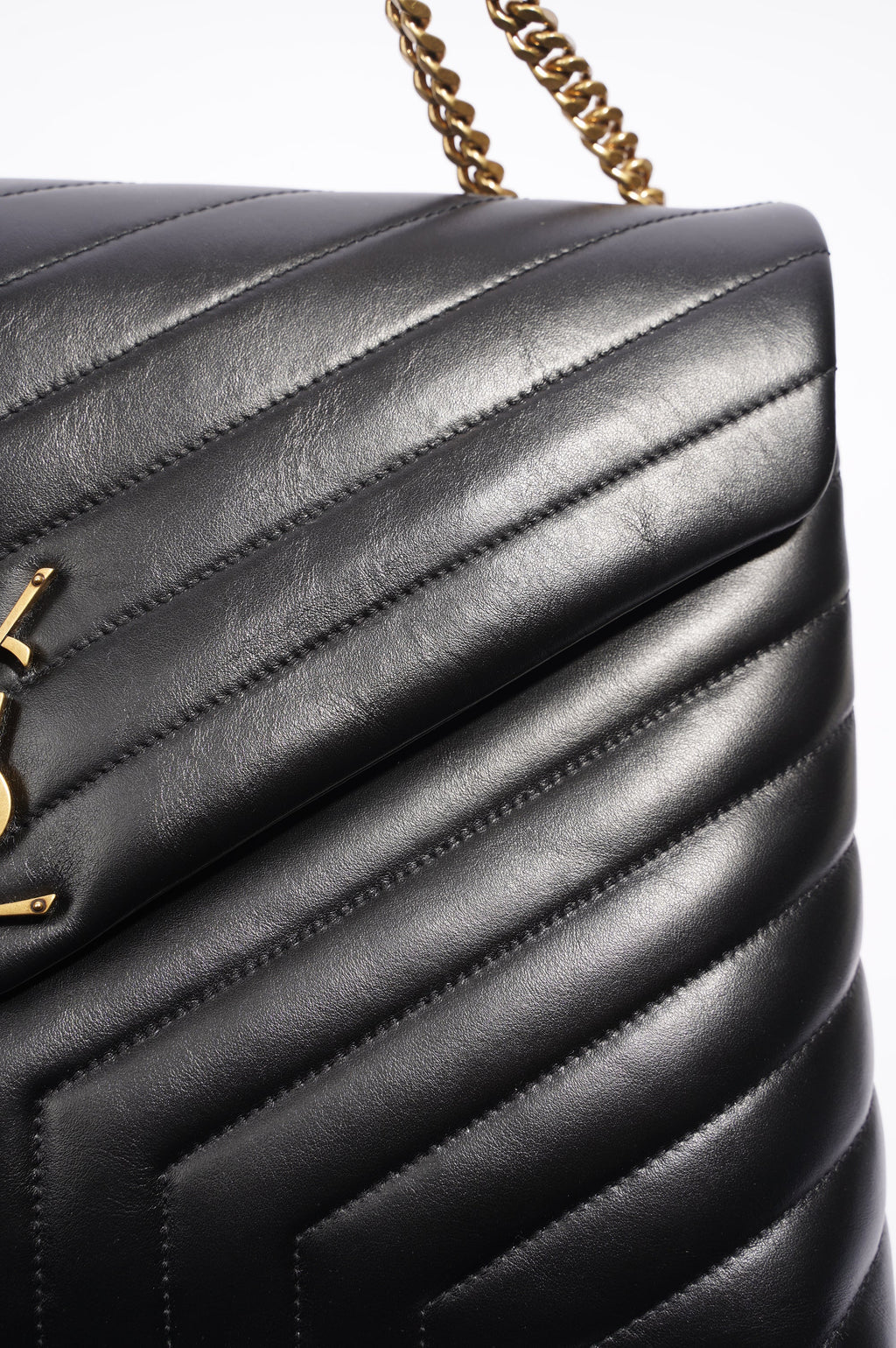 Saint Laurent Lou Lou Bag Black Leather Large