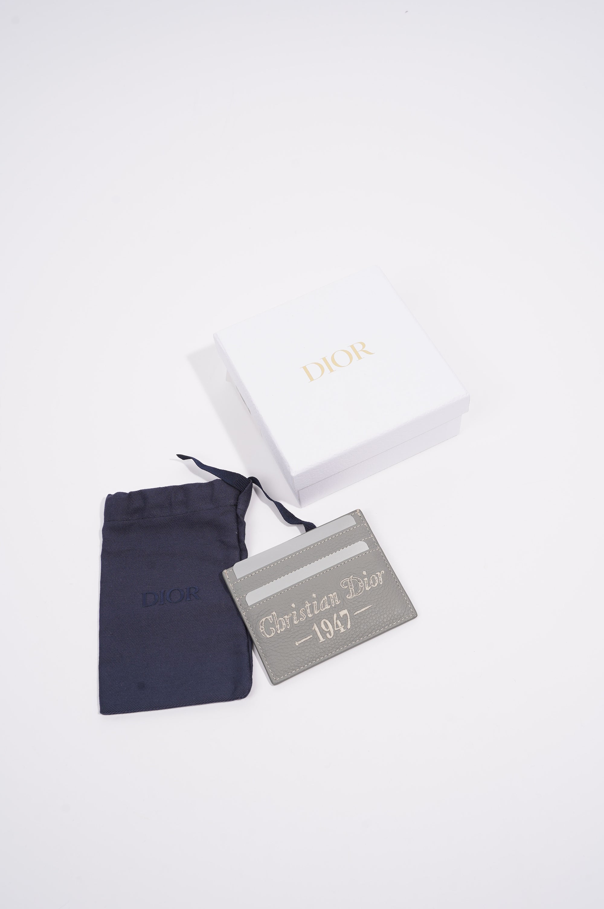 Christian Dior Womens Card Holder Grey