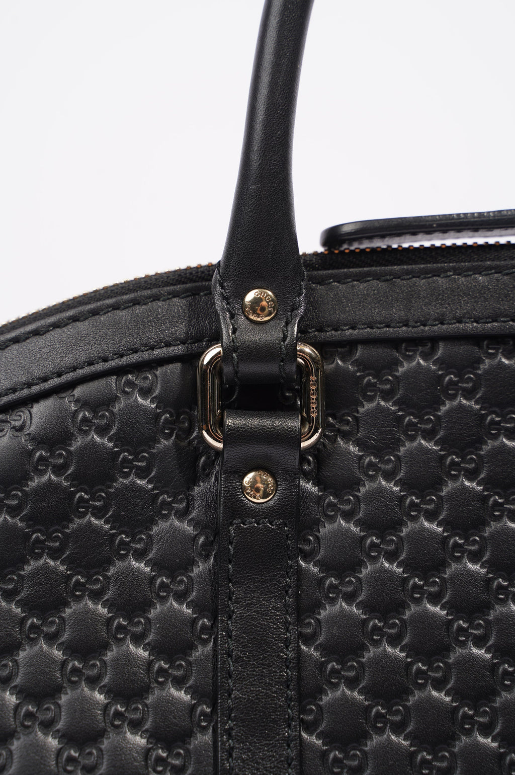 Gucci Womens Two Way Shoulder Bag Black Guccissima
