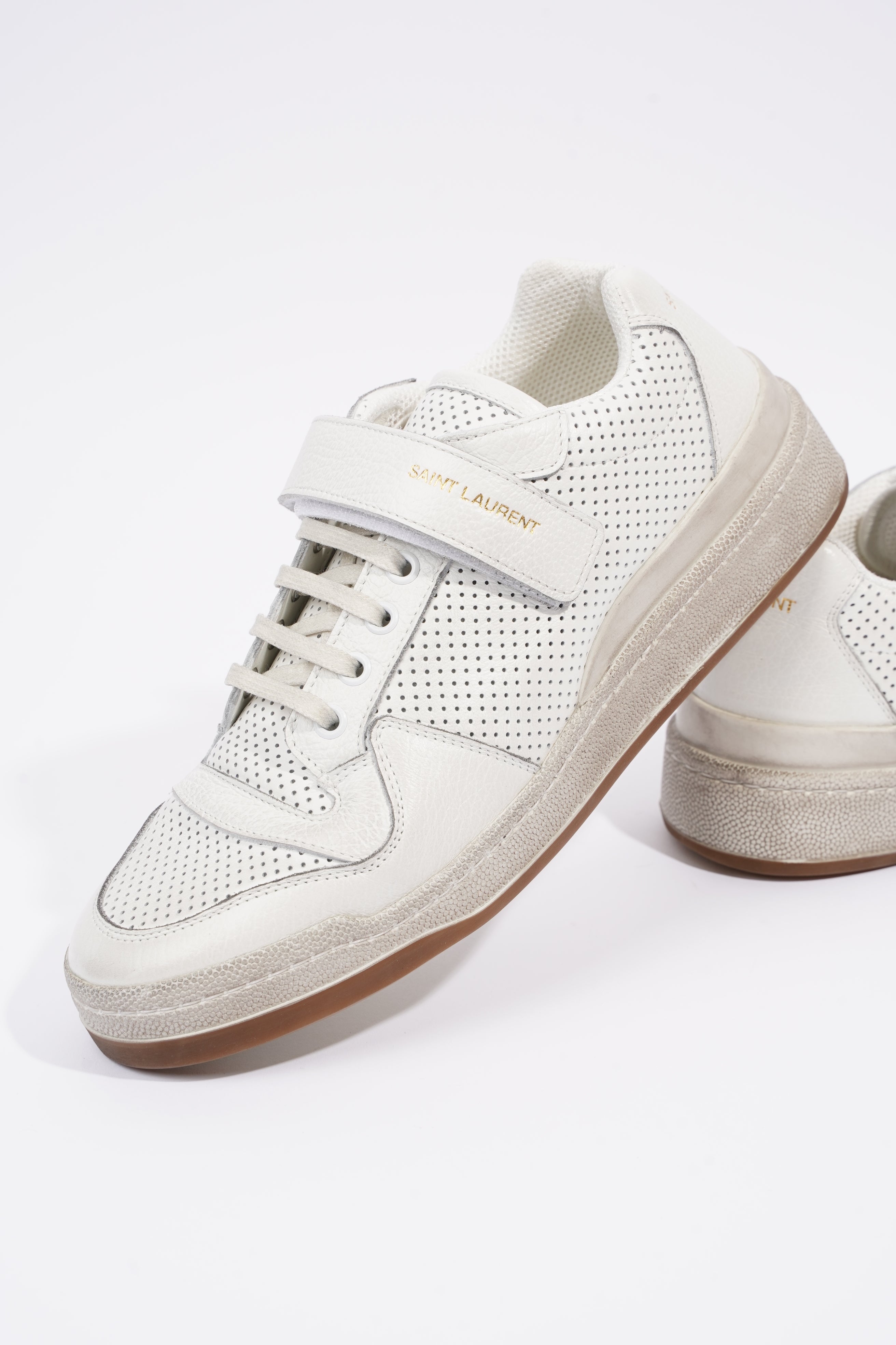 Saint Laurent Womens SL24 Low Top Sneaker White EU 41 / UK 8