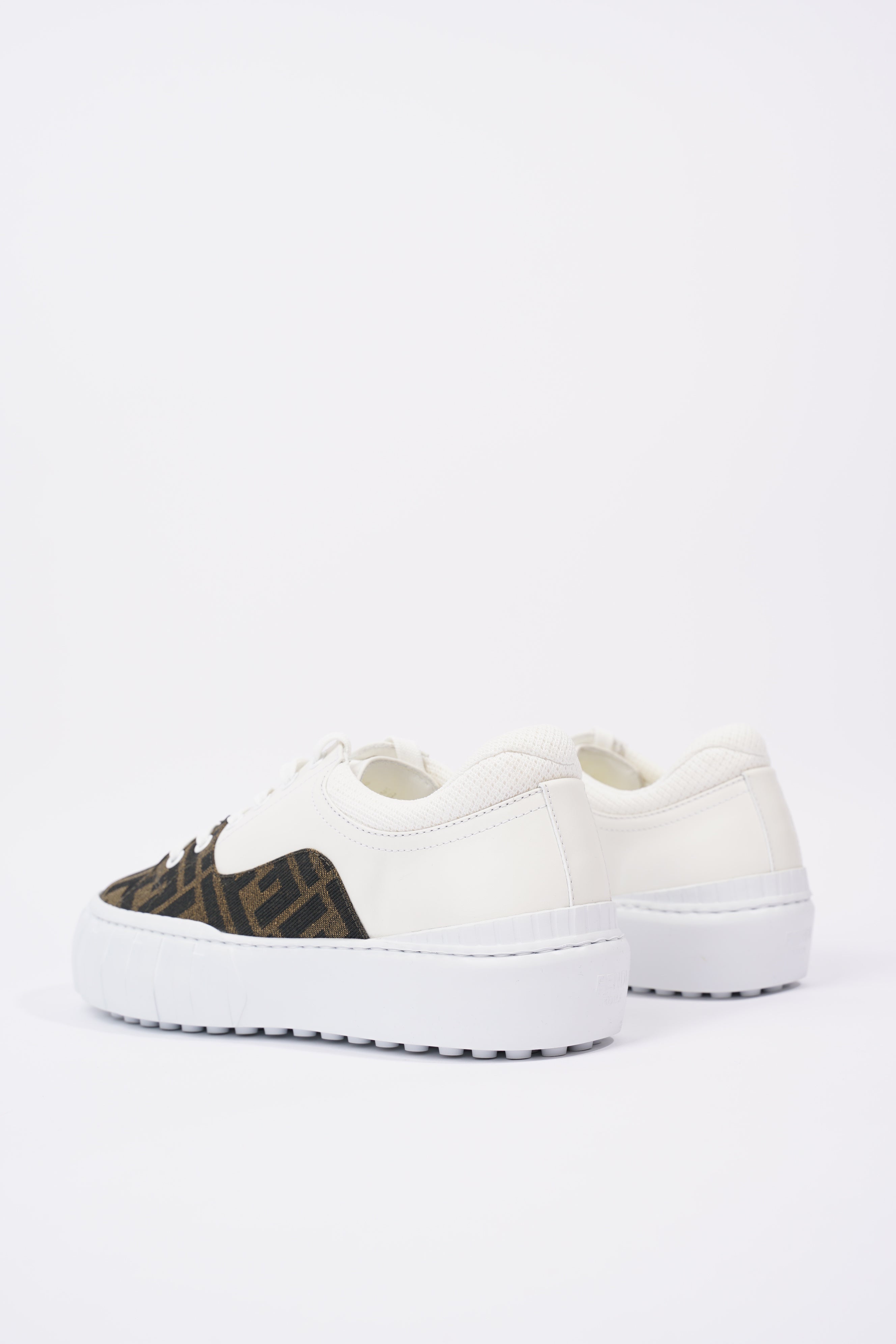 Fendi Womens Force Sneaker White / Monogram EU 38 / UK 5