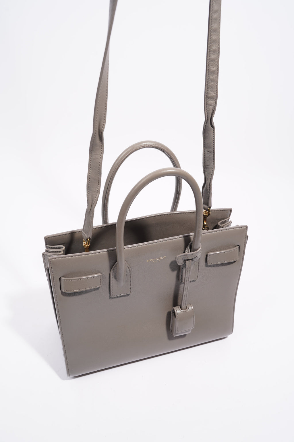Saint Laurent Womens Sac De Jour Grey Baby