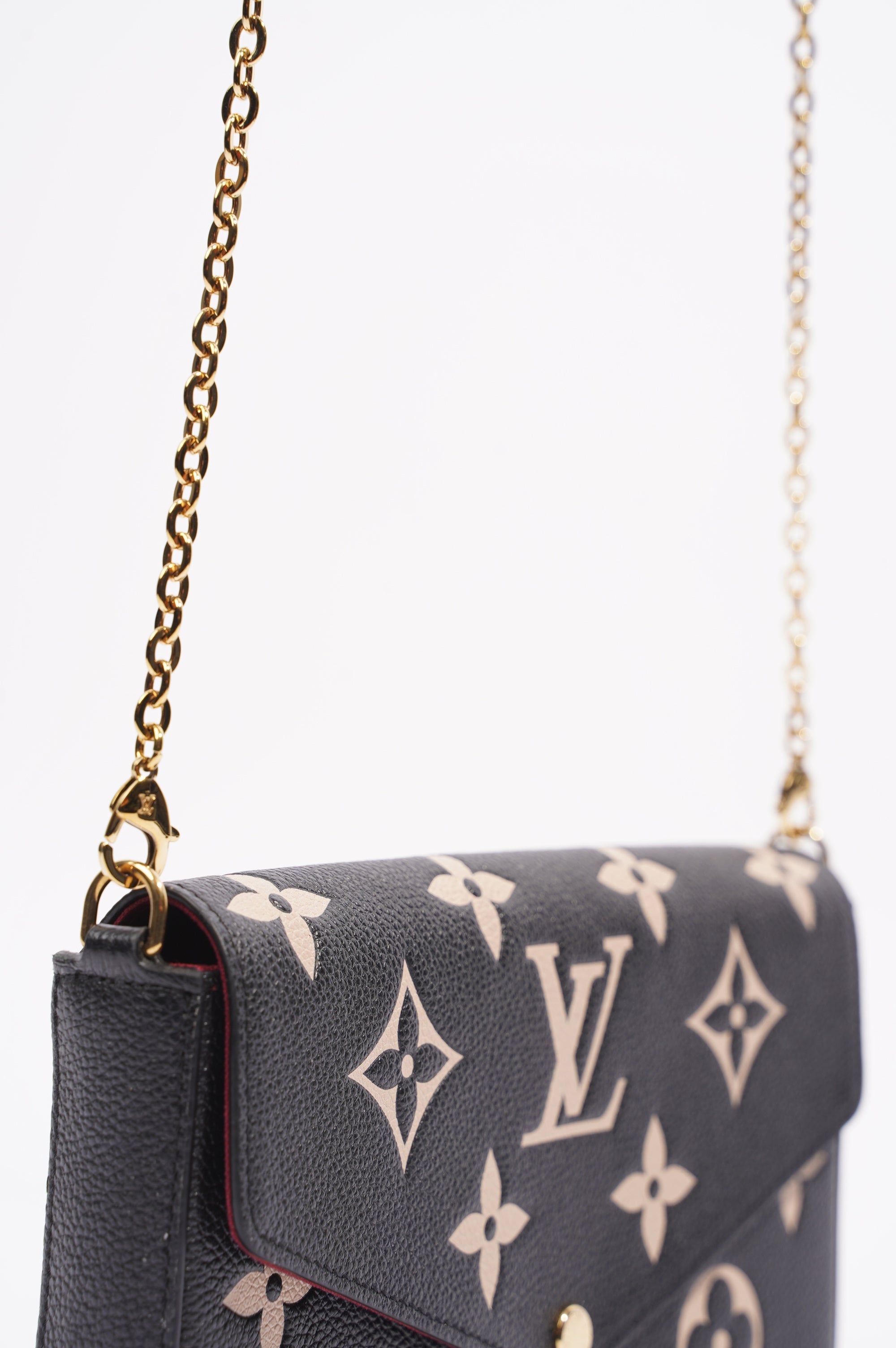 Louis Vuitton Womens Felicie Pochette Black / White