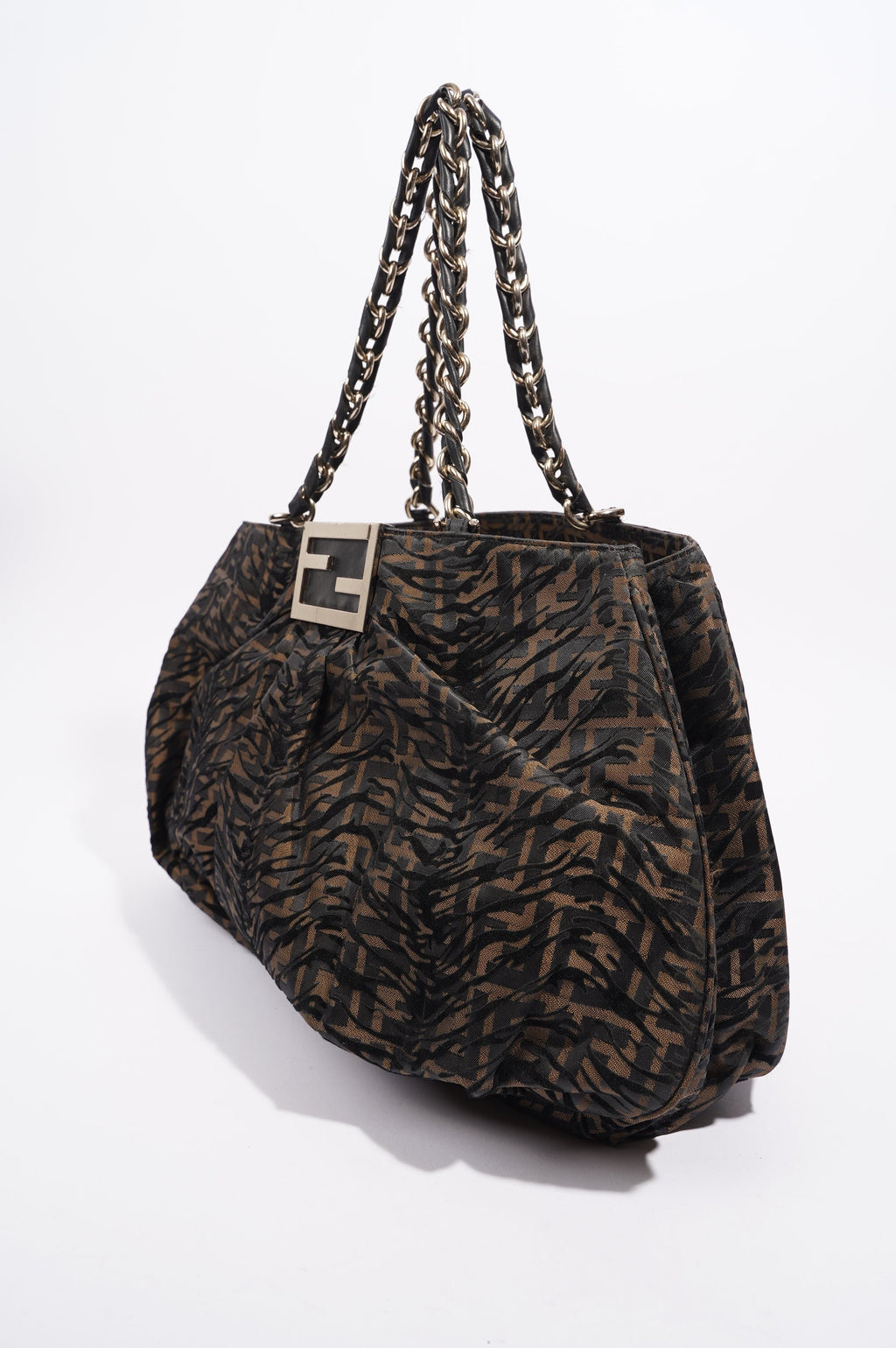 Fendi Womens Tobacco Zucca Canvas Bag Brown