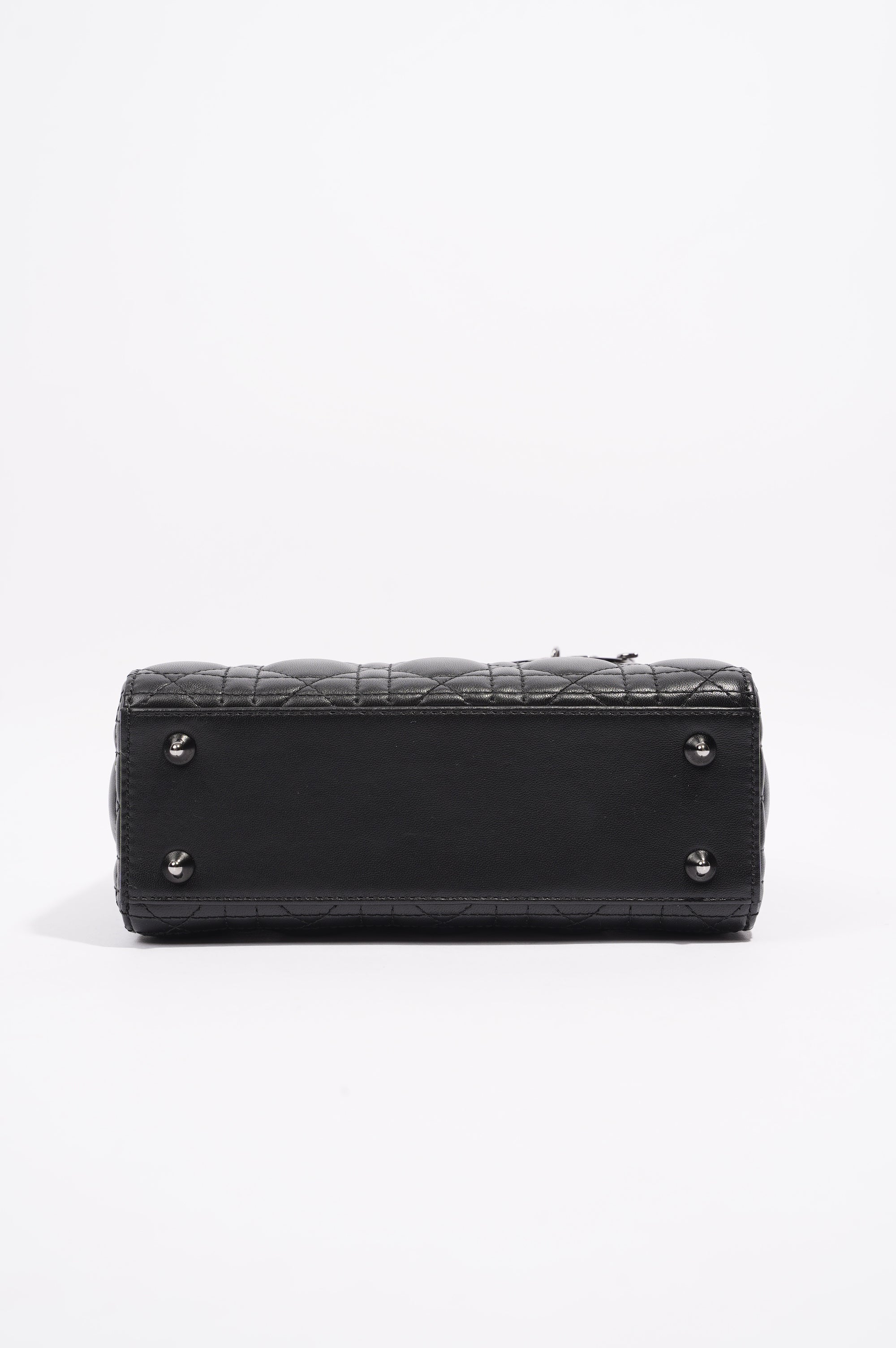 Christian Dior Womens Lady Dior Black Lambskin Small
